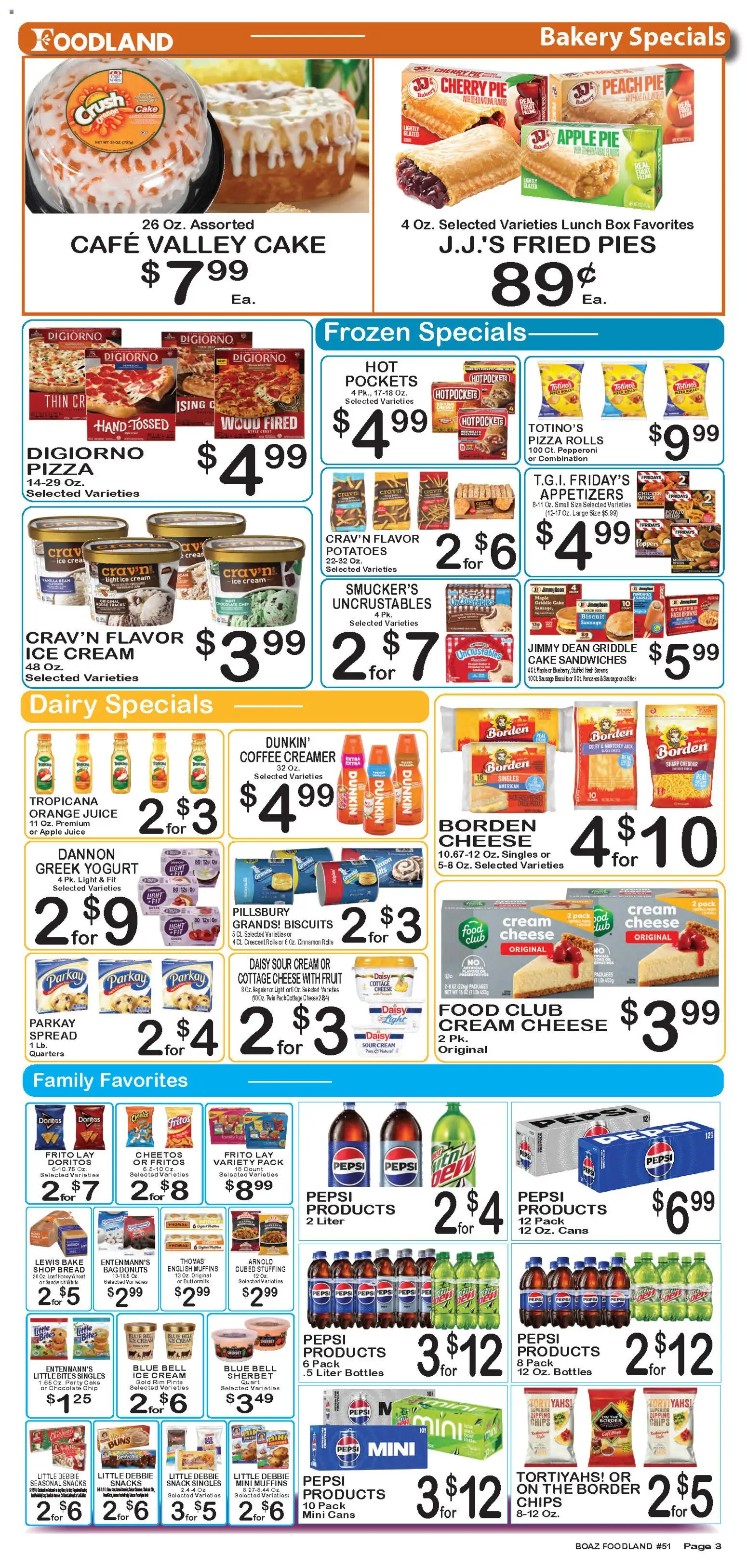 Foodland Weekly Ad - valid from 02.12.2025 | Page: 3 | Products: Box, Juice, Potatoes, Chocolate Chip