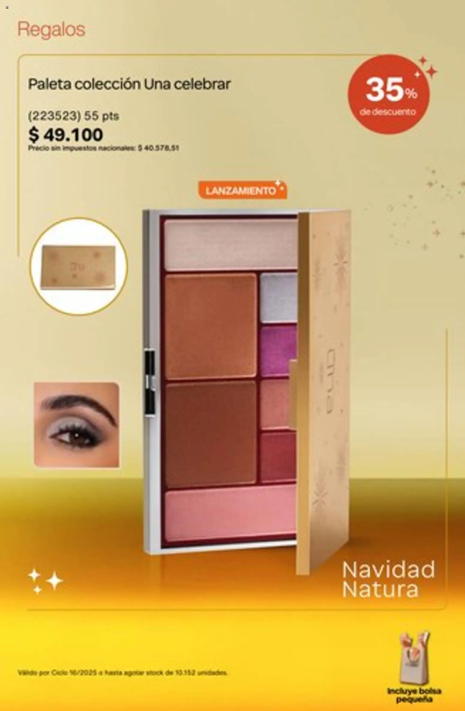 Catálogo Natura Ciclo 16/2025 │ válido desde el 01.11.2025 | Página: 130 | Productos: Bolsa, Paleta