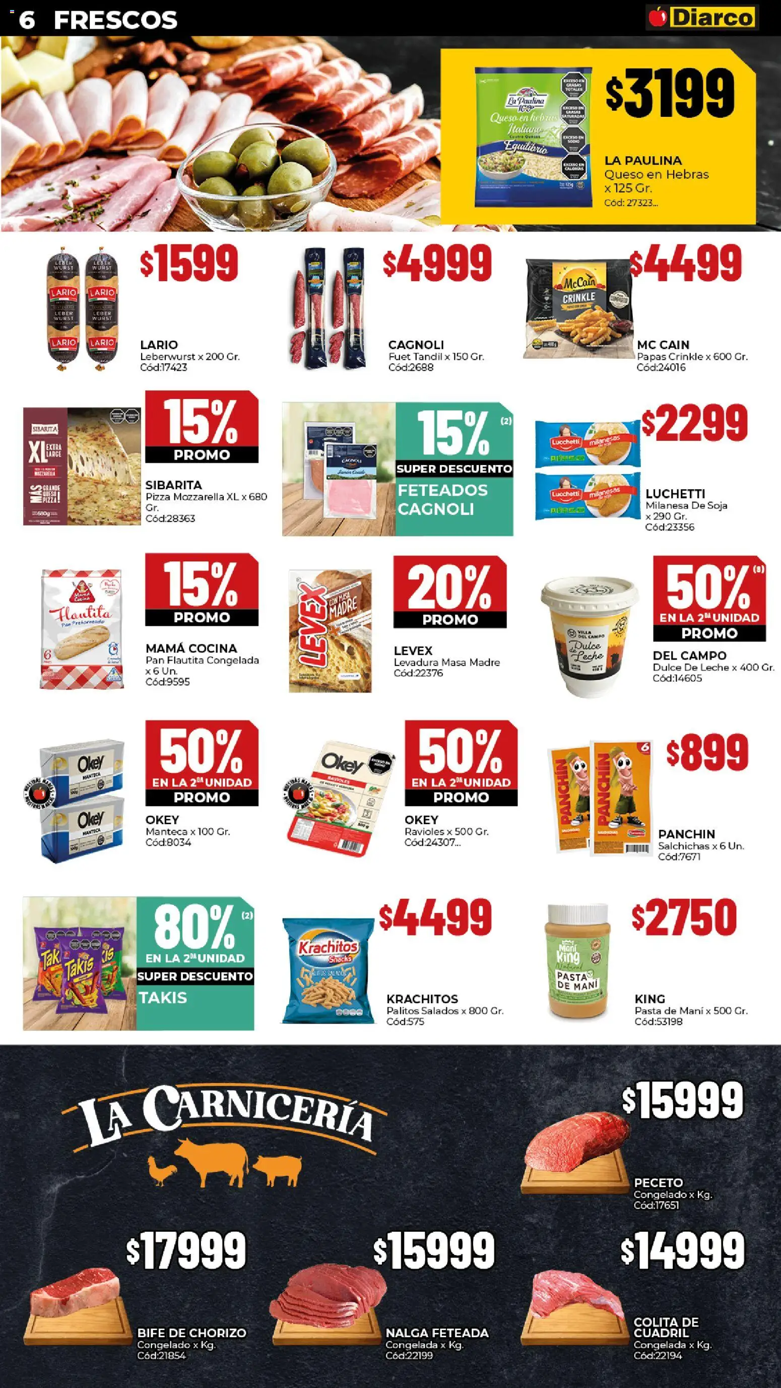 Diarco - Ofertas Tdf │ válido desde el 19.01.2026 | Página: 6 | Productos: Cocina, Dulce de leche, Manteca, Pan
