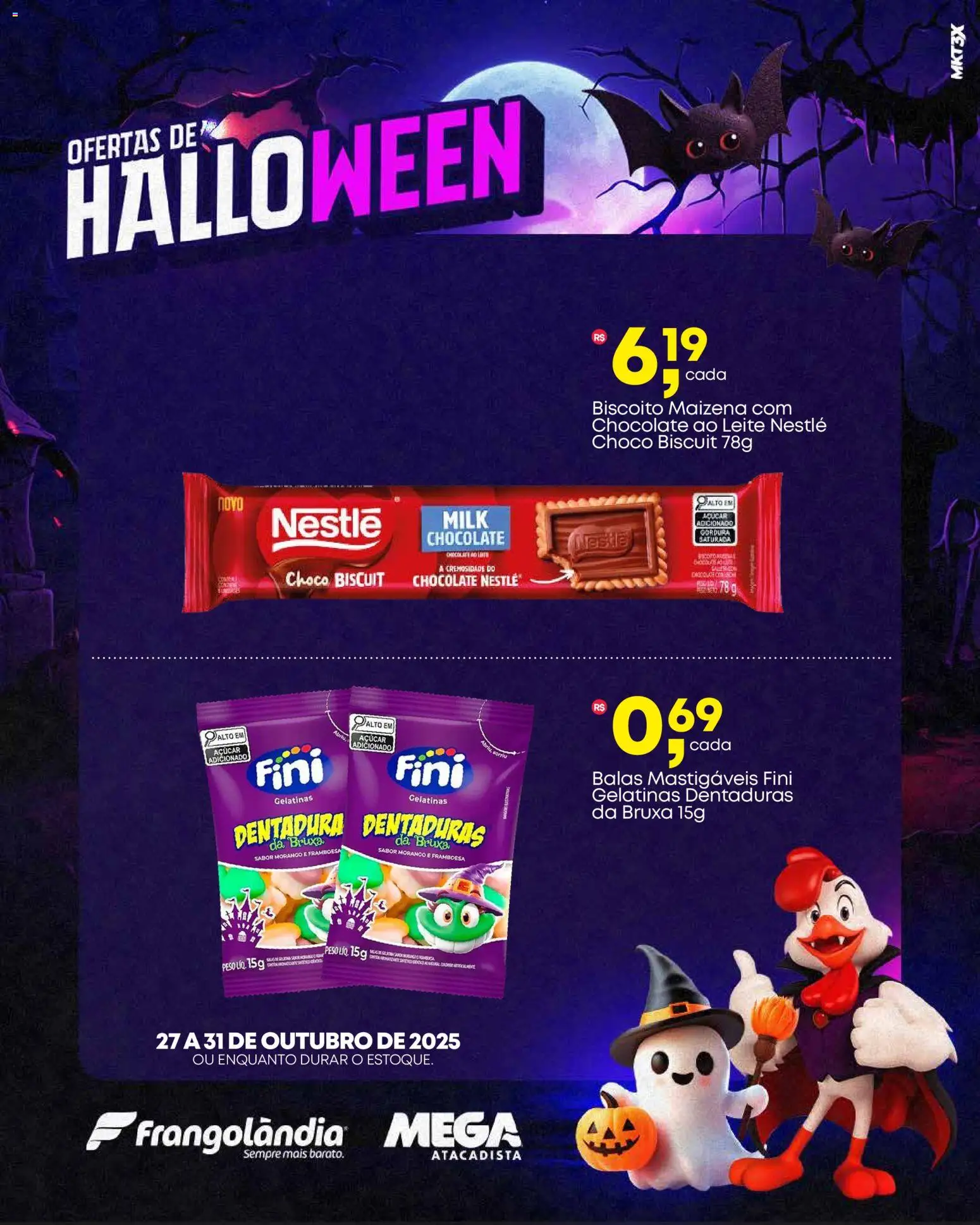 Frangolândia Folheto - válido de 27.10.2025 | Página: 4 | Produtos: Biscoito, Leite, Chocolate, Açúcar