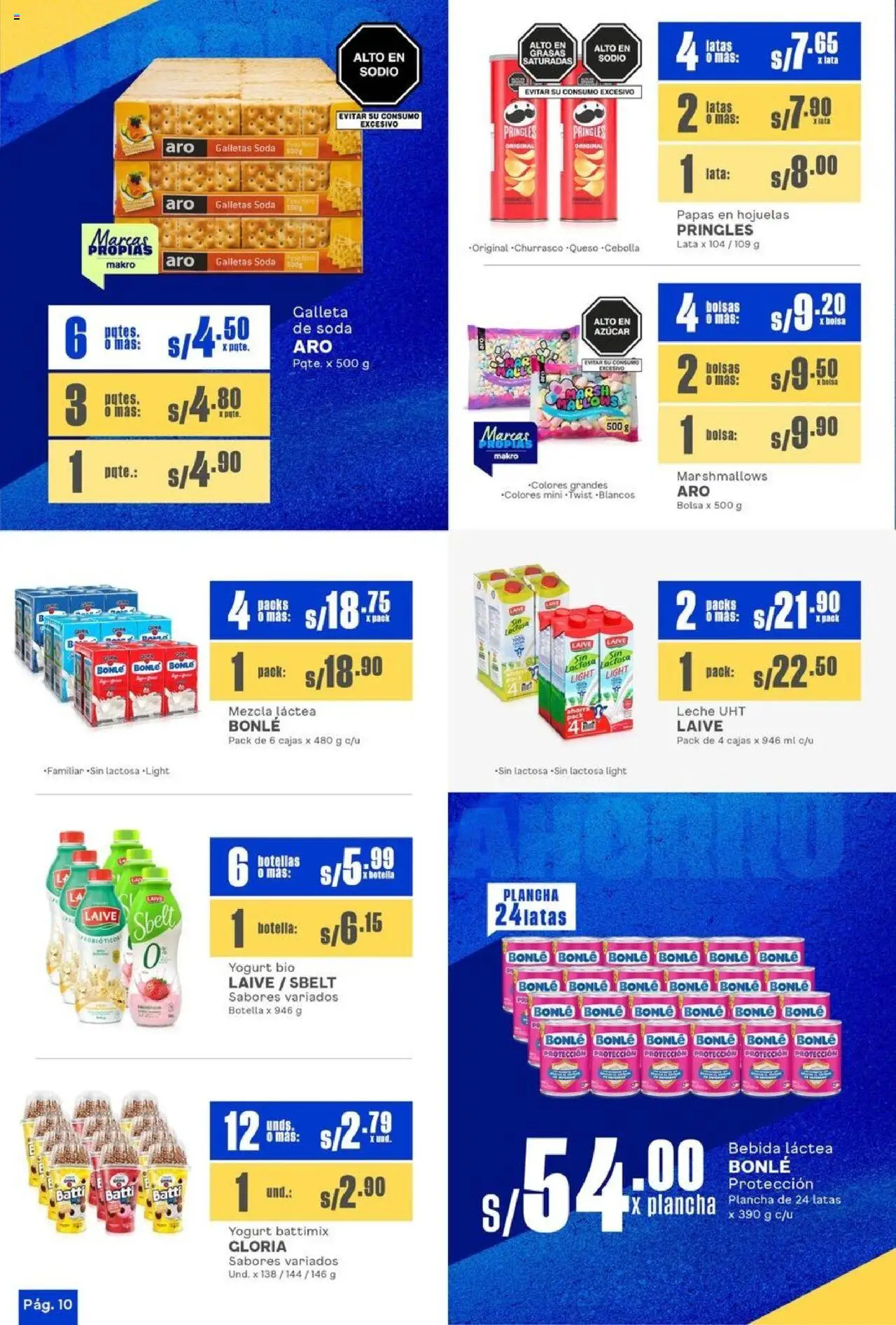 Catálogo Makro válido desde 25.09.2025 | Página: 10 | Productos: Yogurt, Galletas, Hojuelas, Bolsa