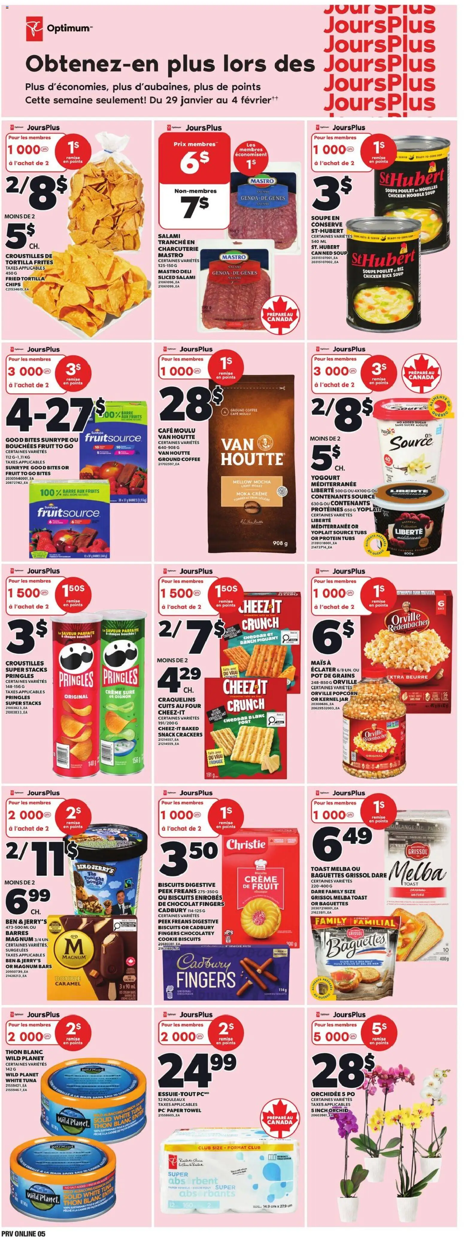 Provigo flyer valid from 29.01.2026 | Page: 6 | Products: Rice, Chips, Cream, Chicken