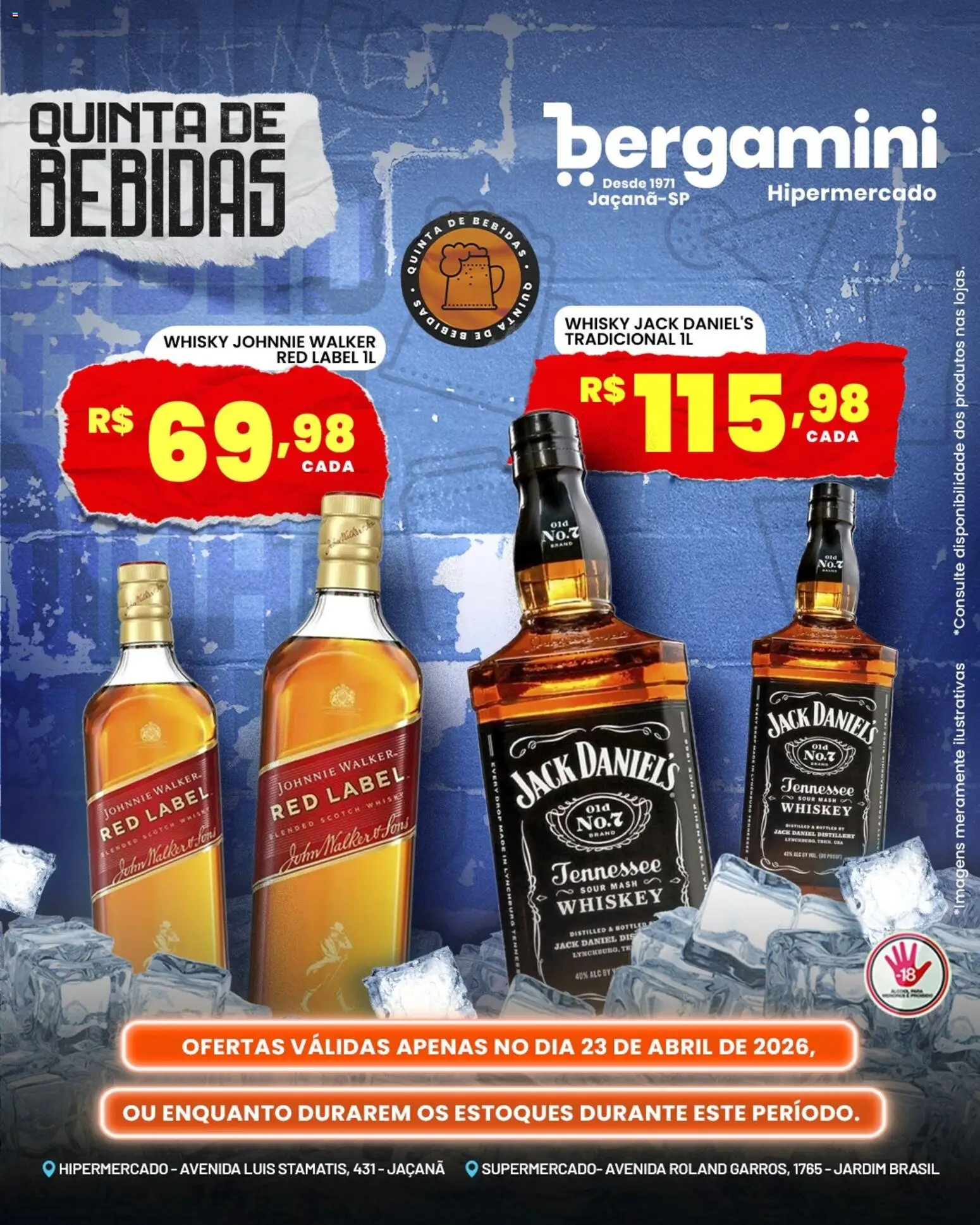 Supermercado Bergamini Folheto - válido de 23.04.2026 | Página: 11 | Produtos: Whisky, Tinta
