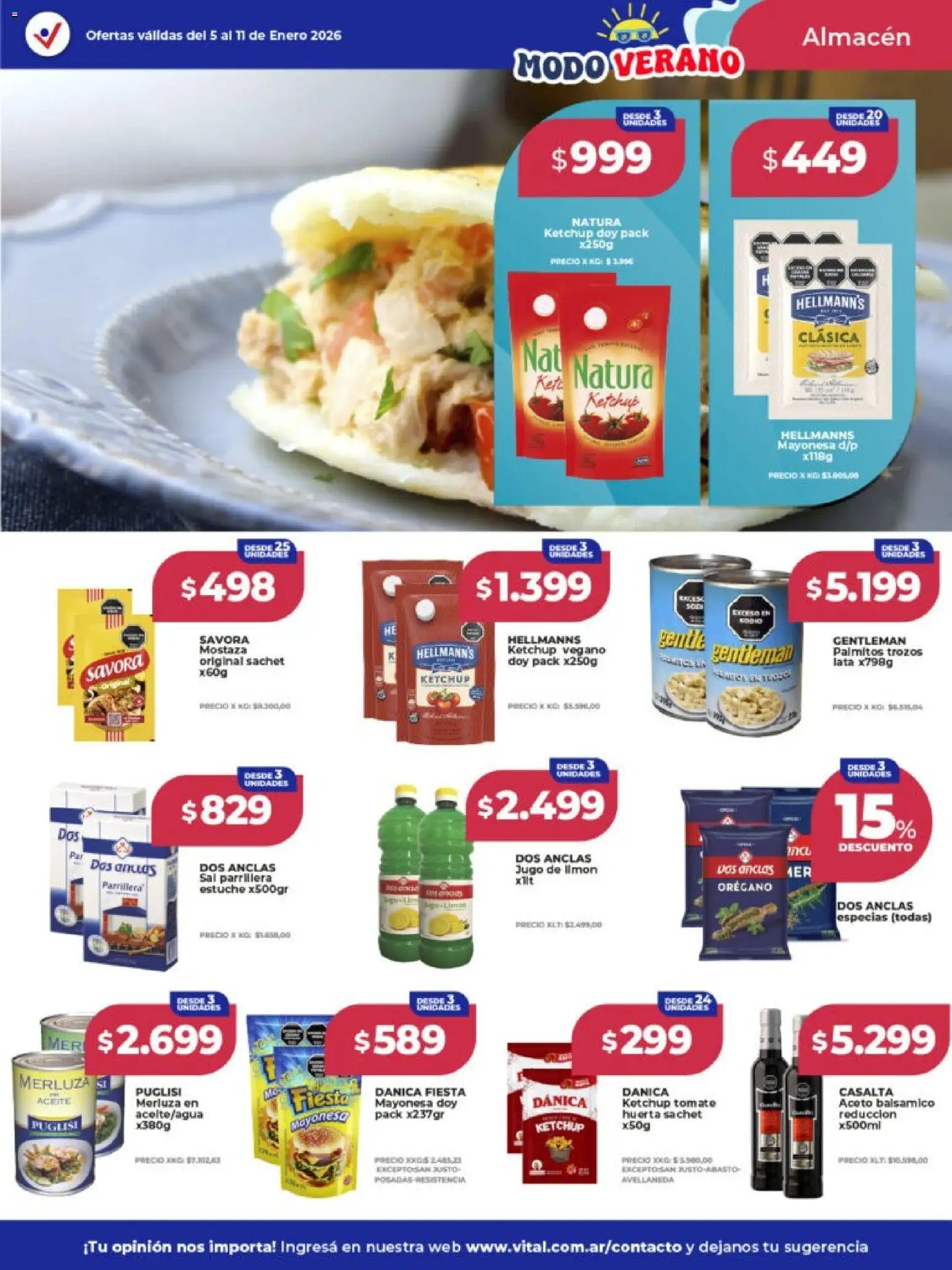 Vital - Ofertas -  Resistencia │ válido desde el 05.01.2026 | Página: 11 | Productos: Aceite, Mayonesa, Mostaza, Tomate