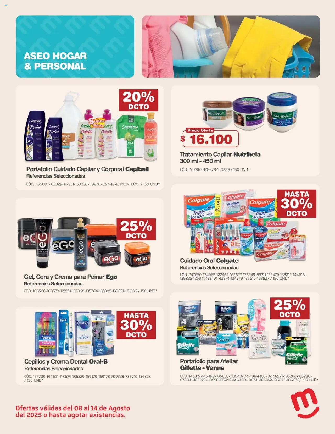 Makro revista - valida desde el 08.08.2025 | Página: 15 | Productos: Crema, Shampoo, Cebolla, Crema dental