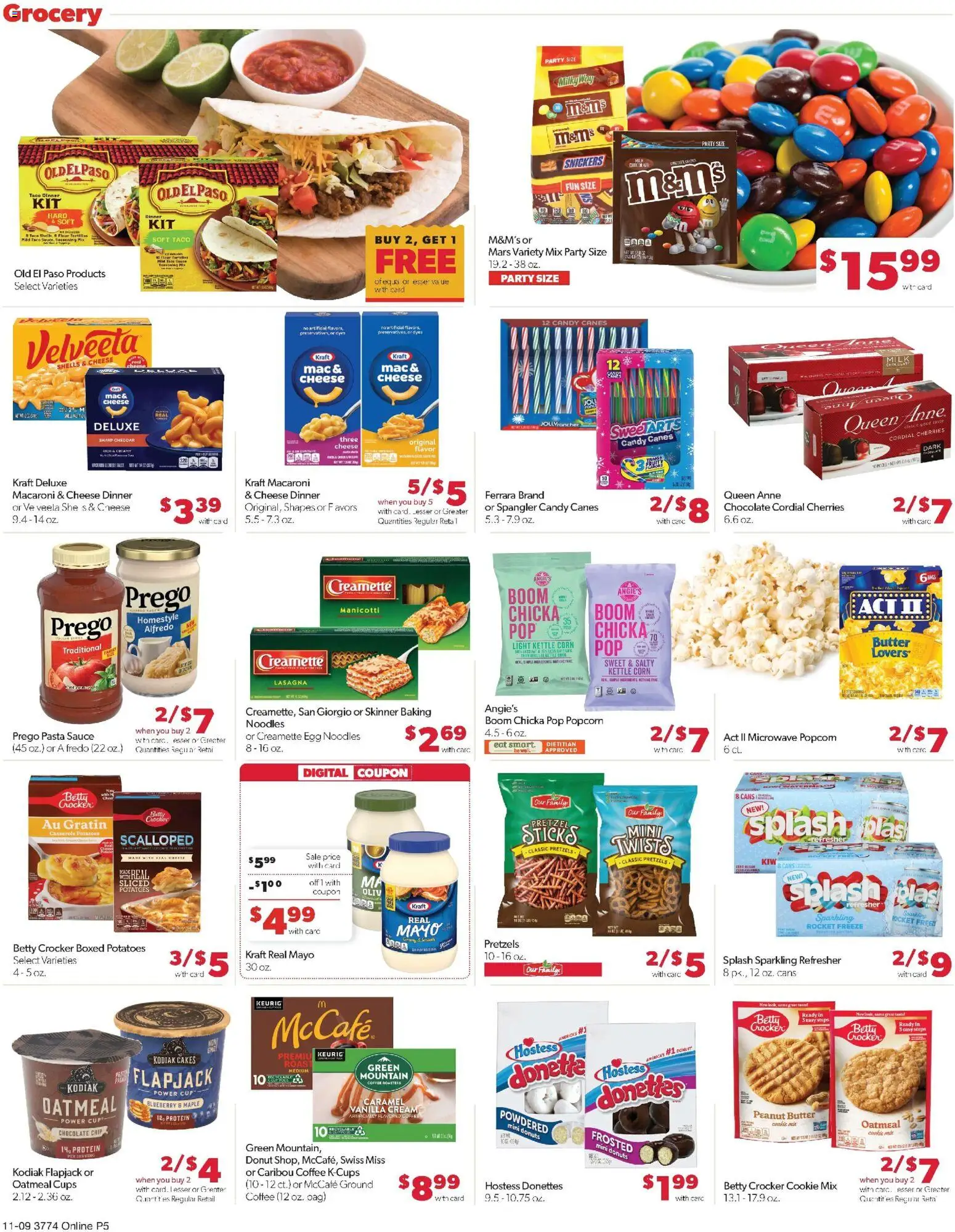 Family Fare Weekly Ad - IA - valid from 09.11.2025 | Page: 11 | Products: Corn, Chocolate, Noodles, Sauce