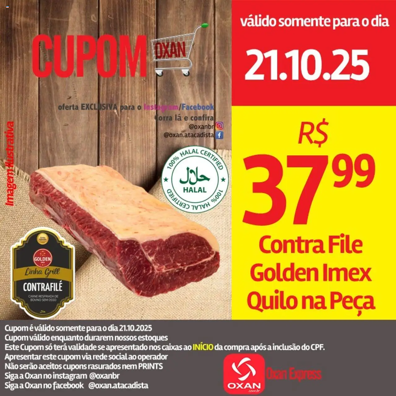 Oxan Atacadista Folheto - válido de 21.10.2025 | Página: 2 | Produtos: Grill, Contra filé, Carne