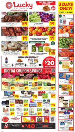 Preview of Lucky Supermarkets weekly ads valid from 25.02.2026
