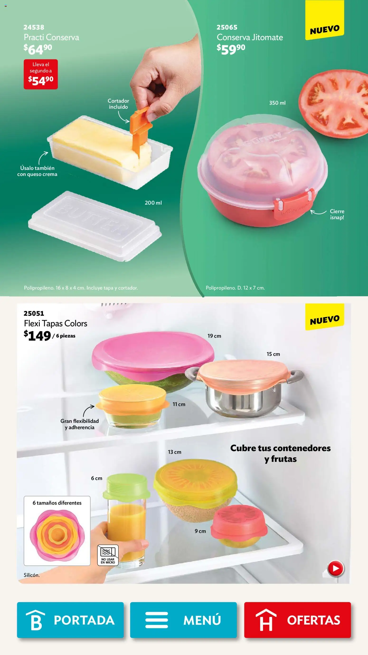Nuevas ofertas de Betterware válidas en toda la República Mexicana desde el 03.11.2025. ¡Encuentra las mejores ofertas en Betterware campaña 11 2025! | Página: 75 | Productos: Queso crema, Crema, Queso, Cortador