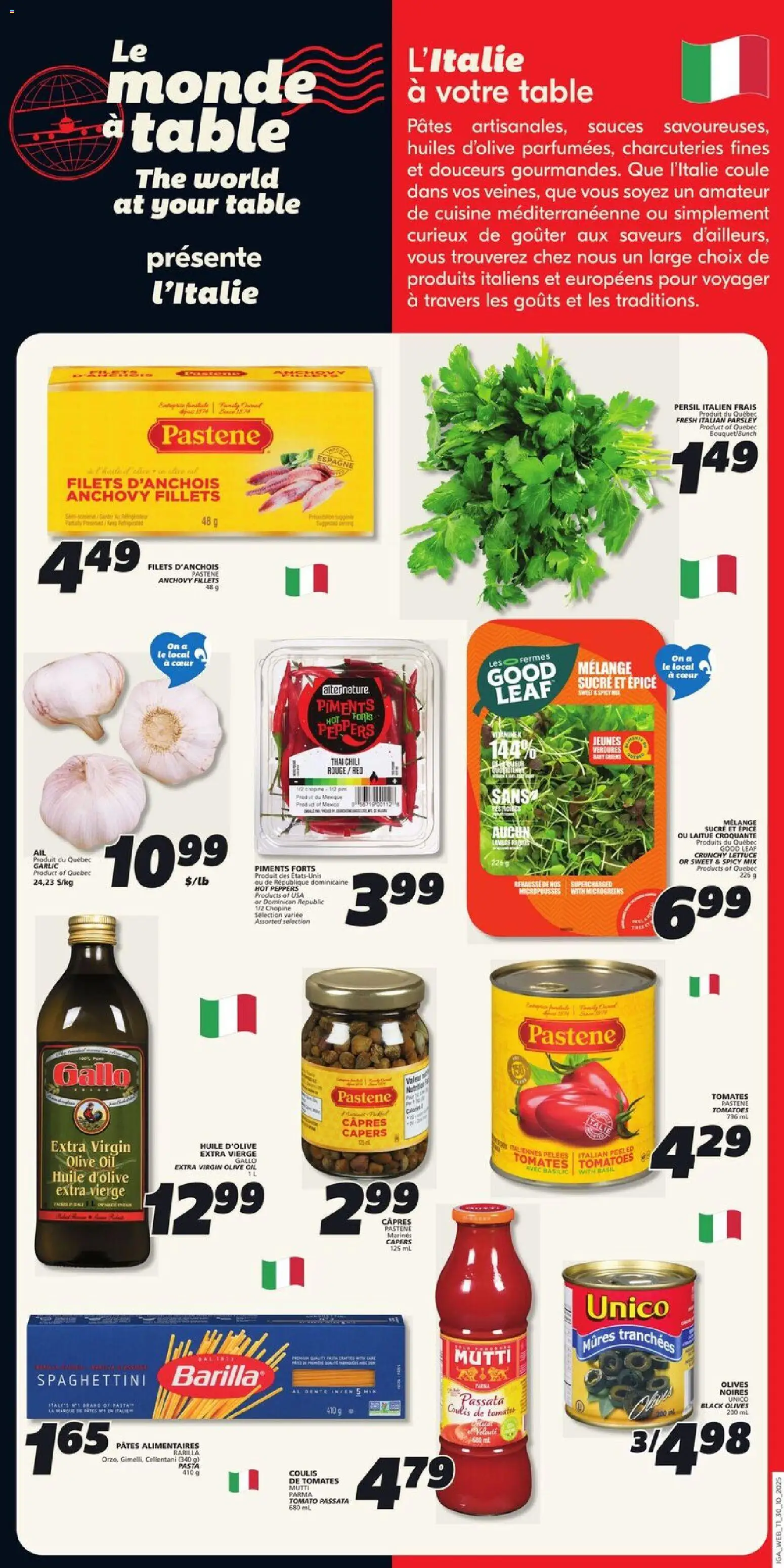 IGA flyer valid from 30.10.2025 | Page: 15 | Products: Pasta, Table, Oil, Tomatoes