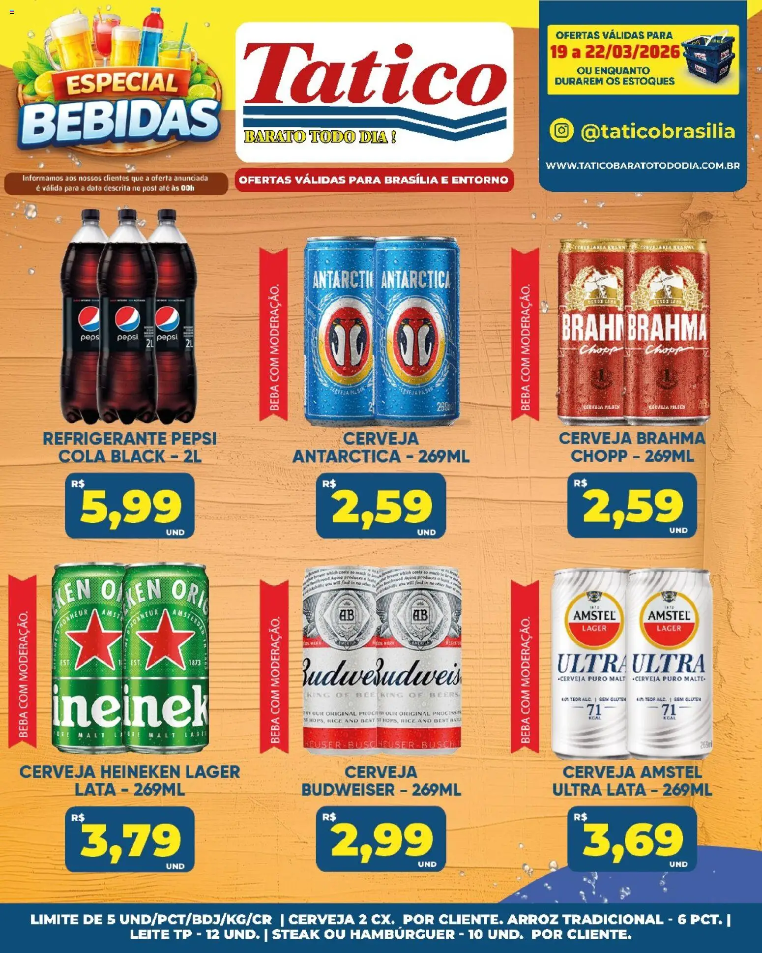 Tatico Folheto - válido de 21.03.2026 | Página: 47 | Produtos: Leite, Arroz, Heineken, Hambúrguer