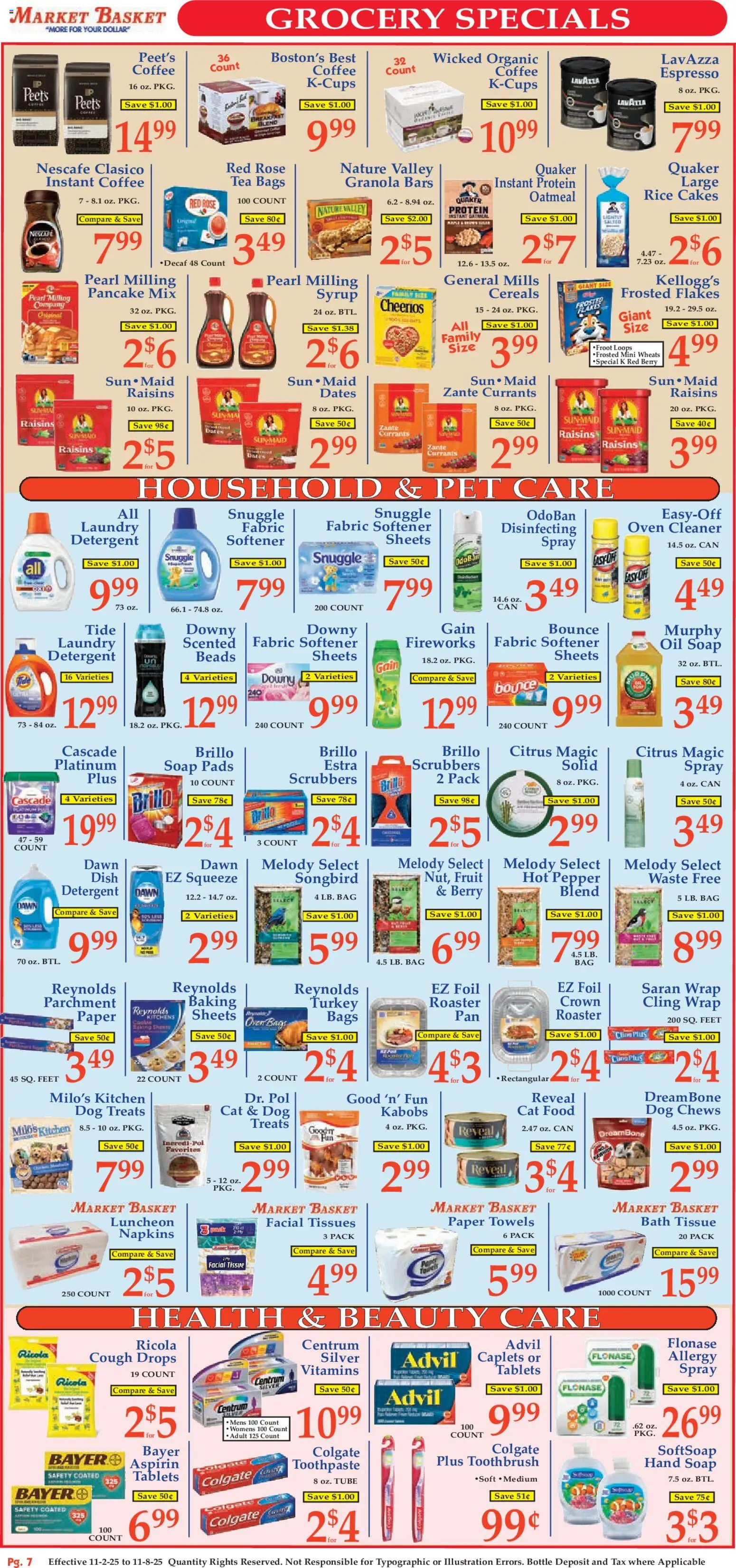 Market Basket Ad - valid from 02.11.2025 | Page: 7 | Products: Bath, Oil, Soap, Detergent