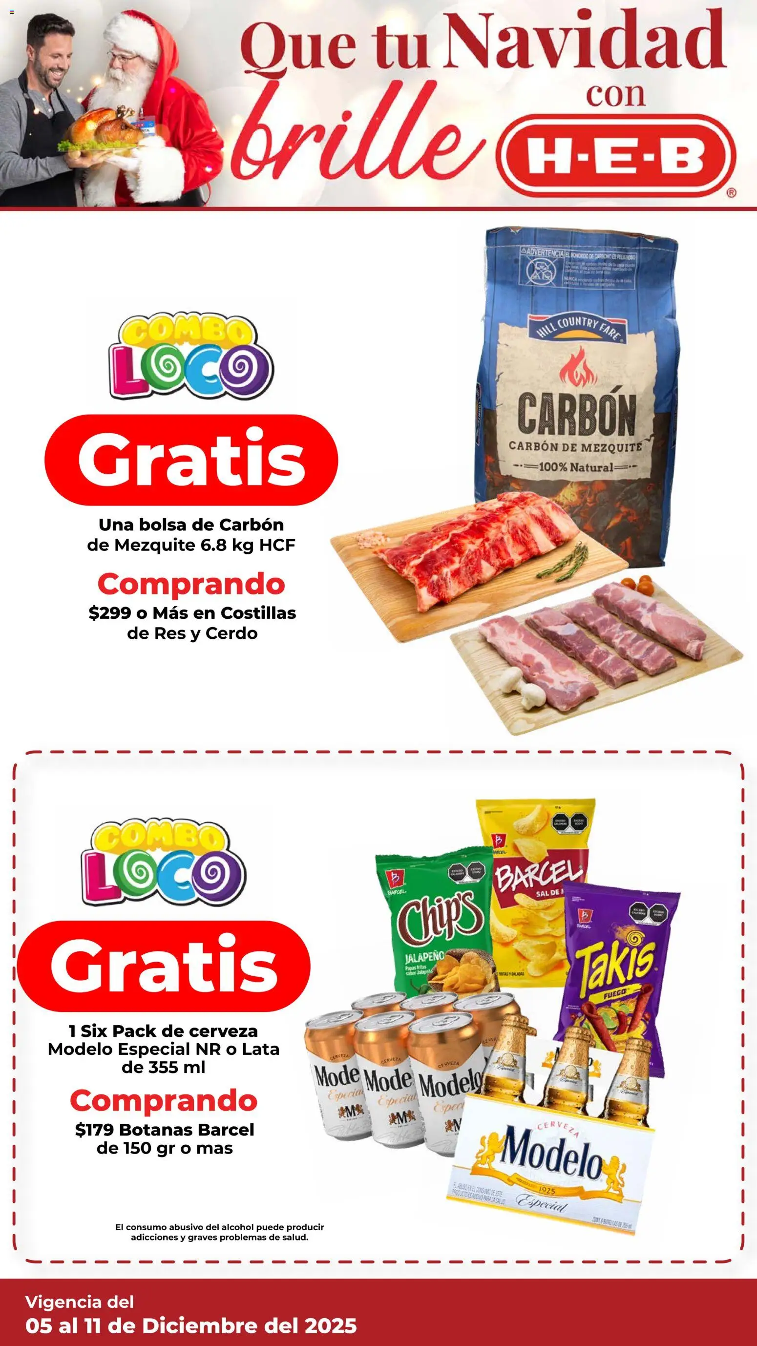 Nuevas ofertas de H-E-B válidas en toda la República Mexicana desde el 05.12.2025. ¡Encuentra las mejores ofertas en H-E-B folleto! | Página: 2 | Productos: Sal, Bolsa, Cerveza, Cerdo