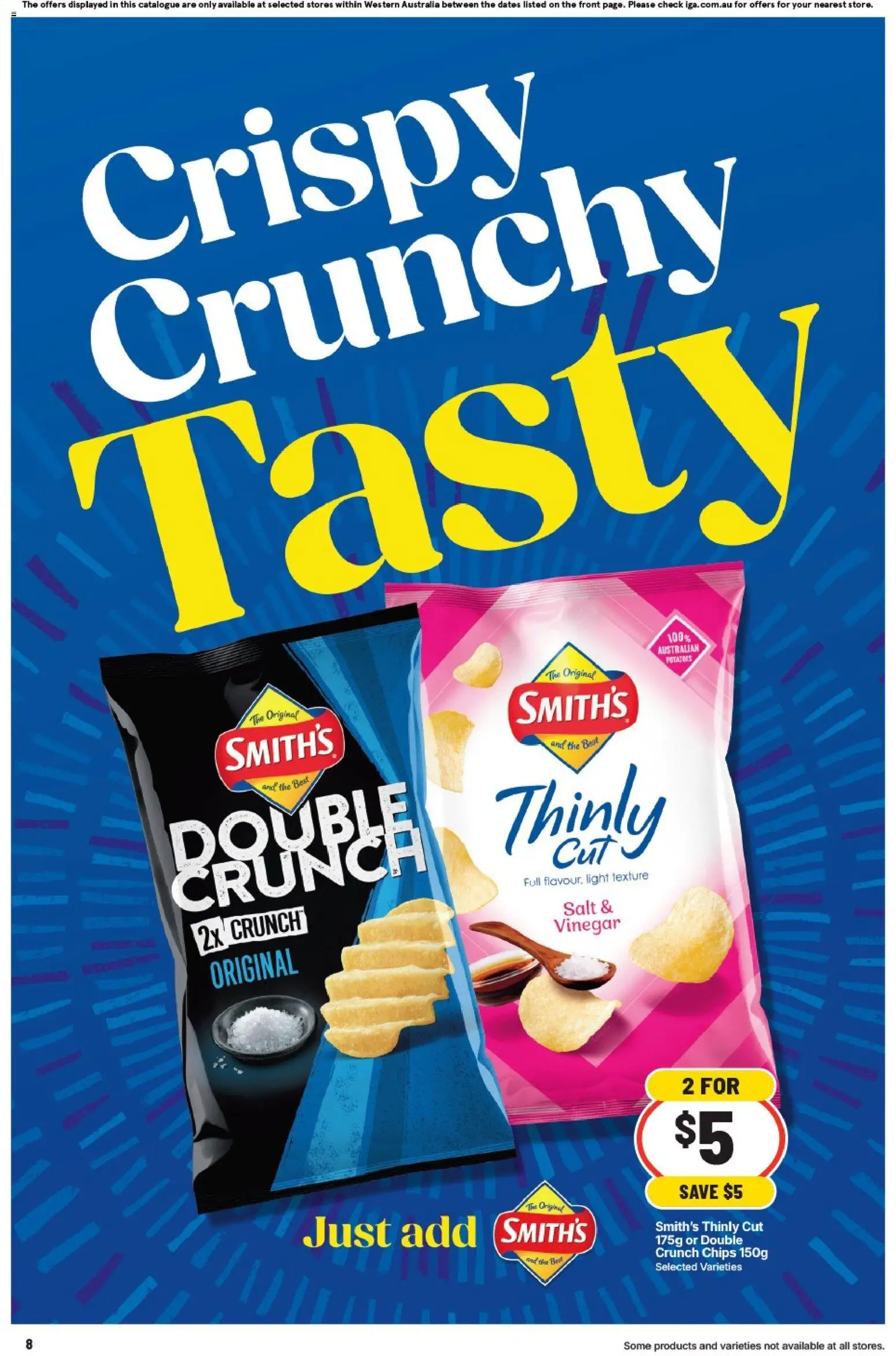 IGA catalogue - valid from 29.04.2026 | Page: 8 | Products: Chips, Potatoes, Salt, Vinegar