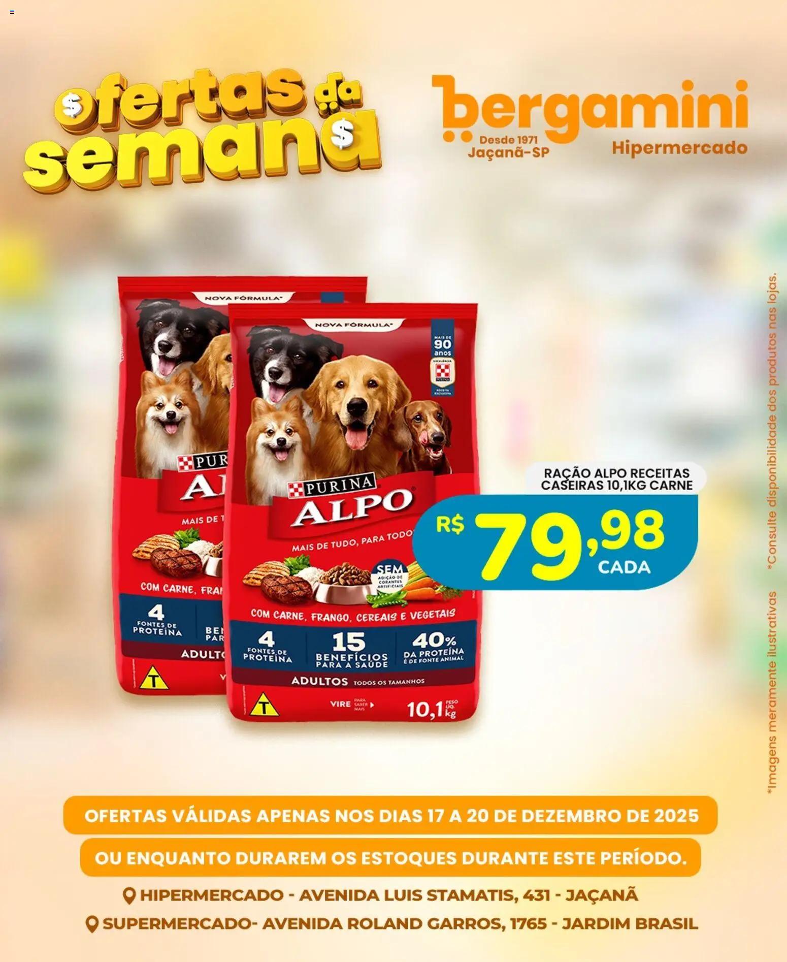Supermercado Bergamini Folheto - válido de 17.12.2025 | Página: 22 | Produtos: Carne, Cereais