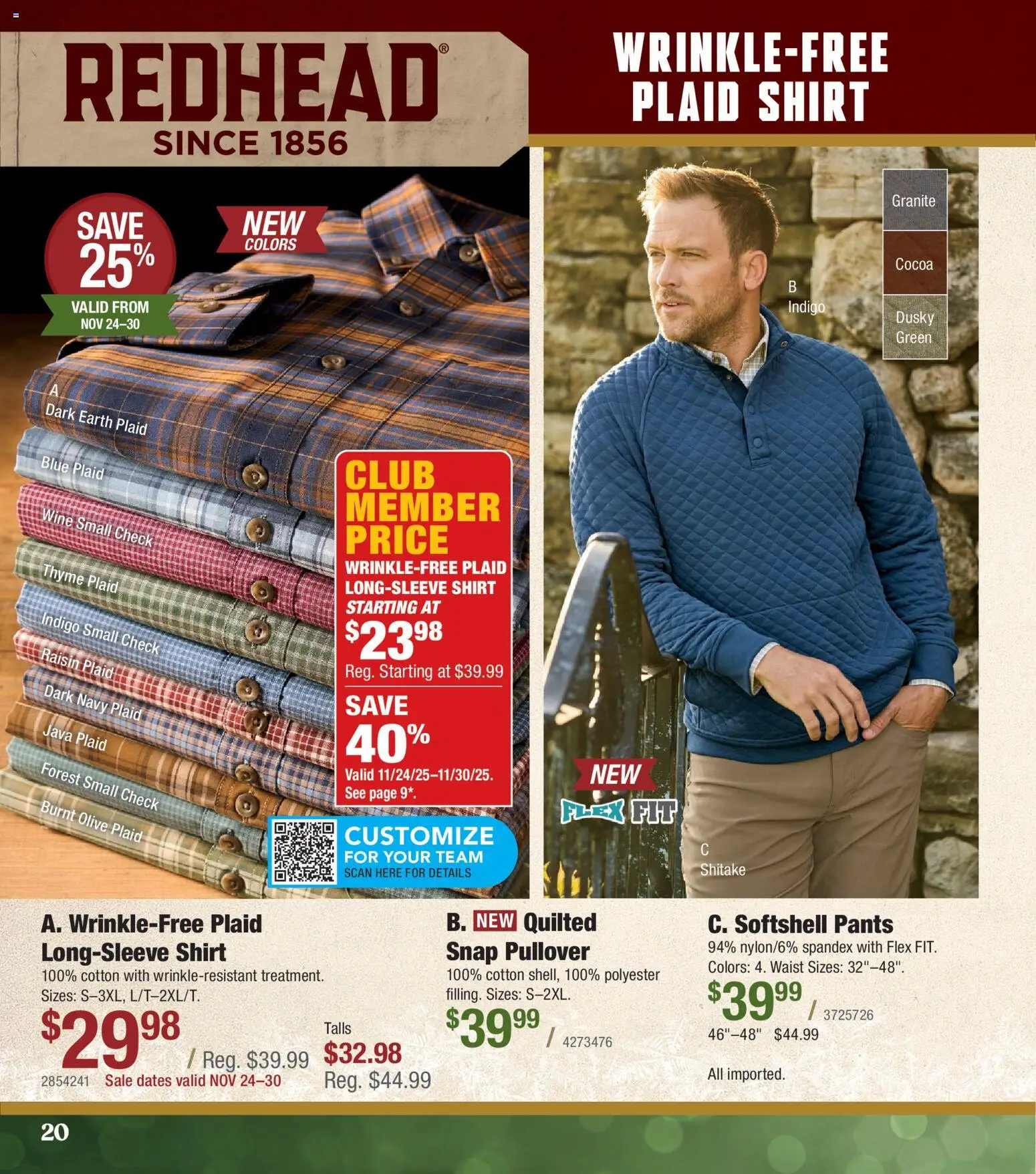 Cabela's Christmas Gift Guide 25 - valid from 01.11.2025 | Page: 20 | Products: Wine, Shirt, Pants