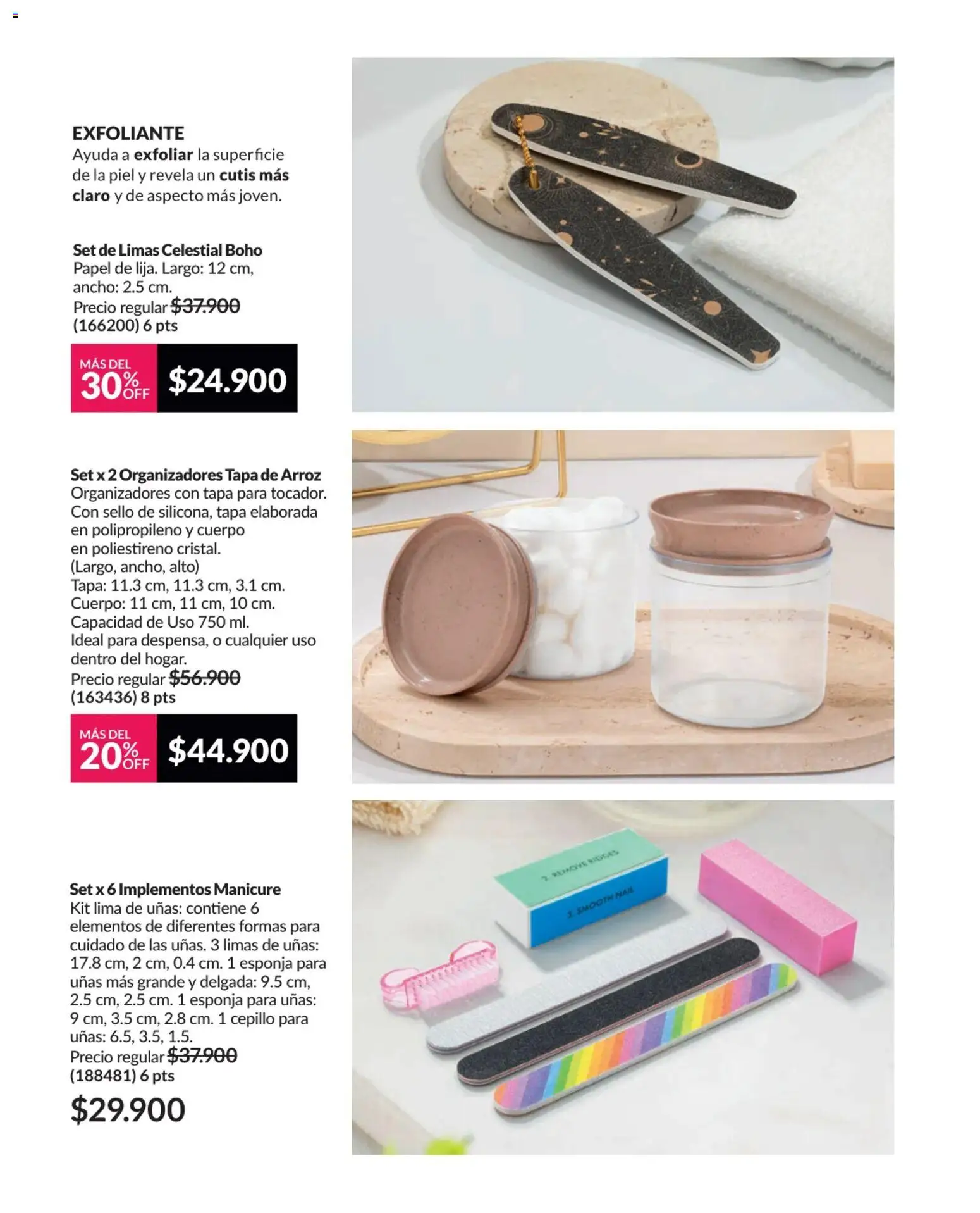 Avon revista - valida desde el 01.04.2026 | Página: 176 | Productos: Arroz, Esponja, Lima de uñas, Cepillo