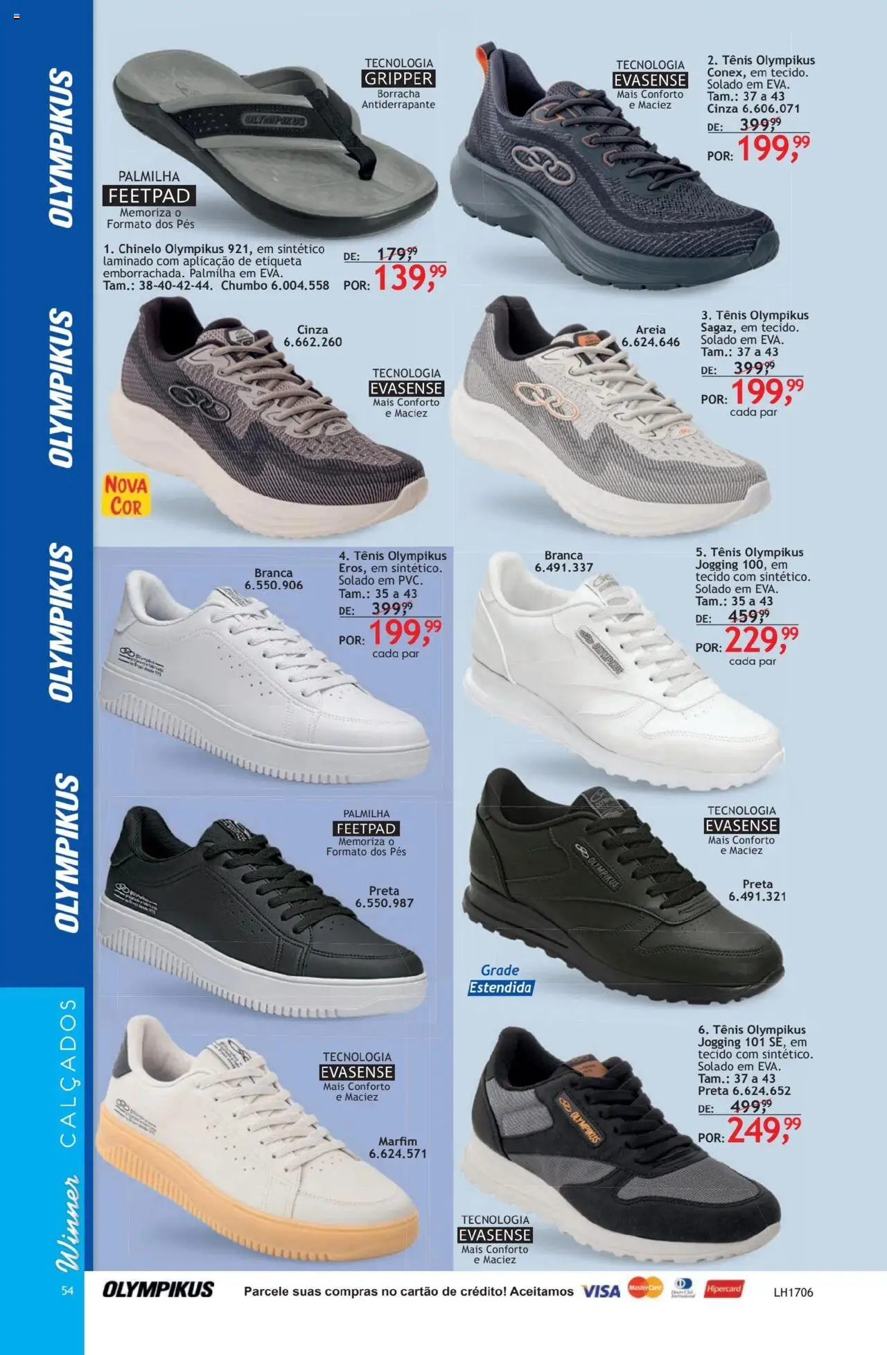 Quatro Estações Folheto - válido de 01.10.2025 | Página: 54 | Produtos: Grade, Tecido, Tênis, Palmilha