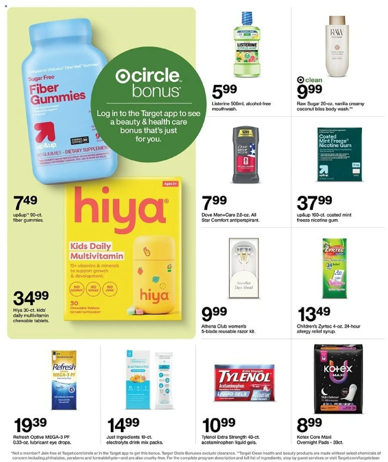 Target Weekly Ad - valid from 19.04.2026 | Page: 9 | Products: Multivitamin, Pads, Body Wash, Sugar