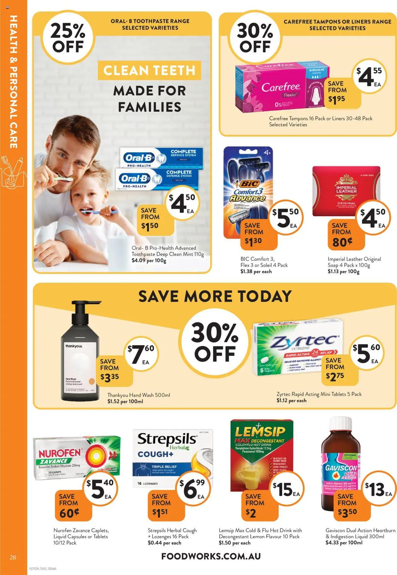 Foodworks catalogue - valid from 15.10.2025 | Page: 28 | Products: Lemon, Herbal, Tablets, Hand wash