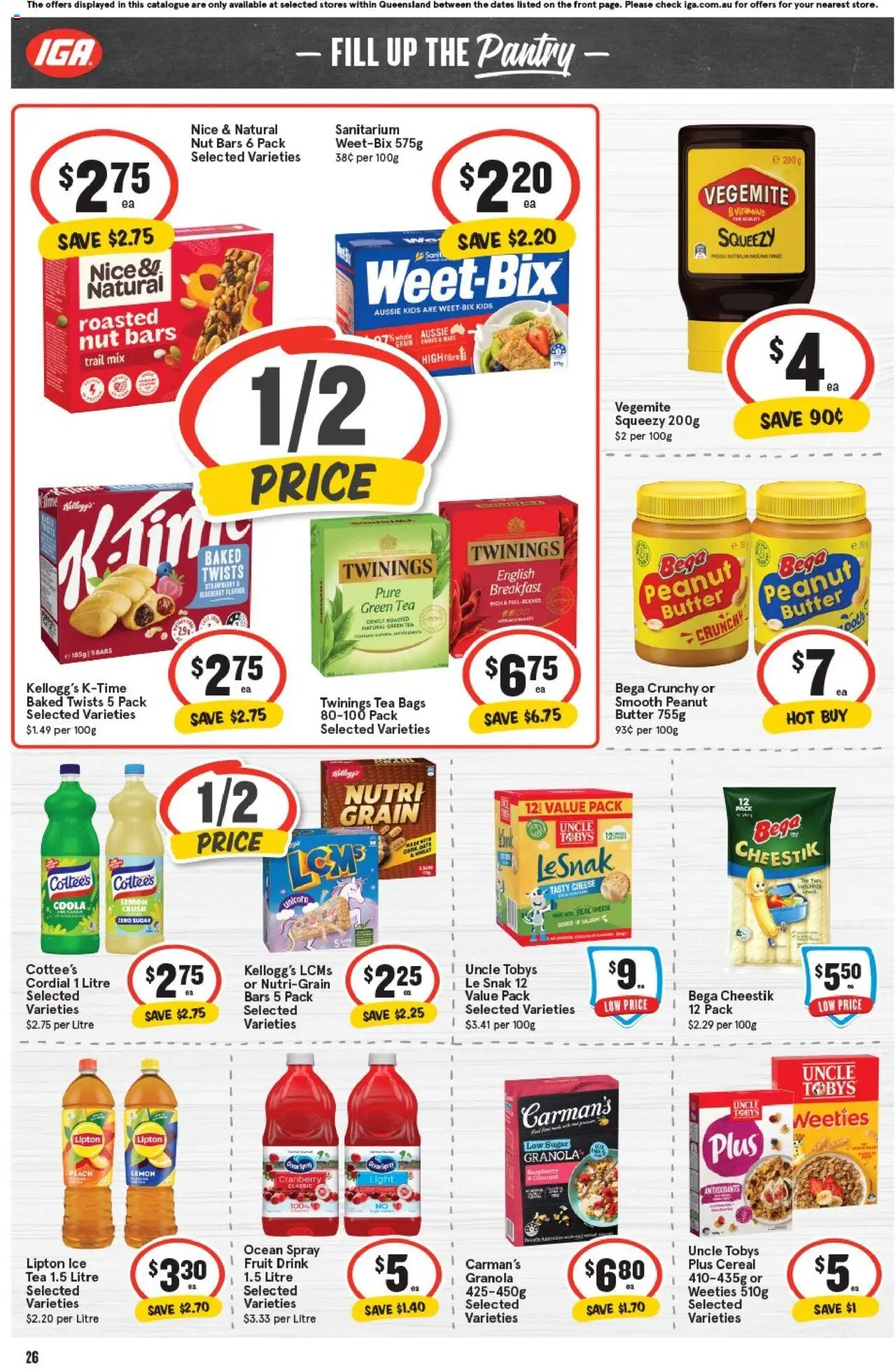IGA catalogue - valid from 15.10.2025 | Page: 25 | Products: Light, Granola, Lemon, Peach