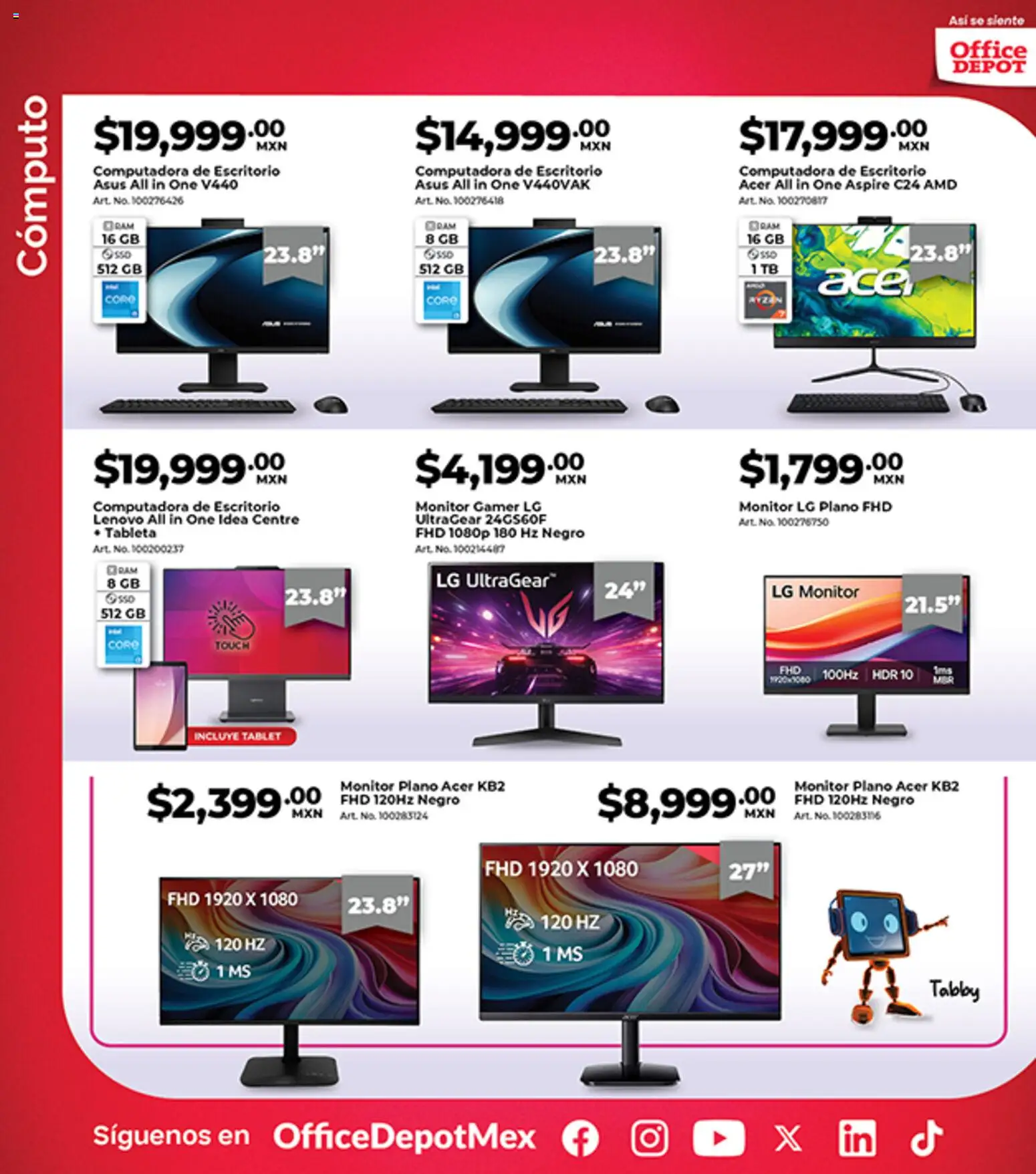 Nuevas ofertas de Office Depot válidas en toda la República Mexicana desde el 01.03.2026. ¡Encuentra las mejores ofertas en Office Depot catálogo! | Página: 7 | Productos: Tablet, Computadora, Escritorio, Tableta