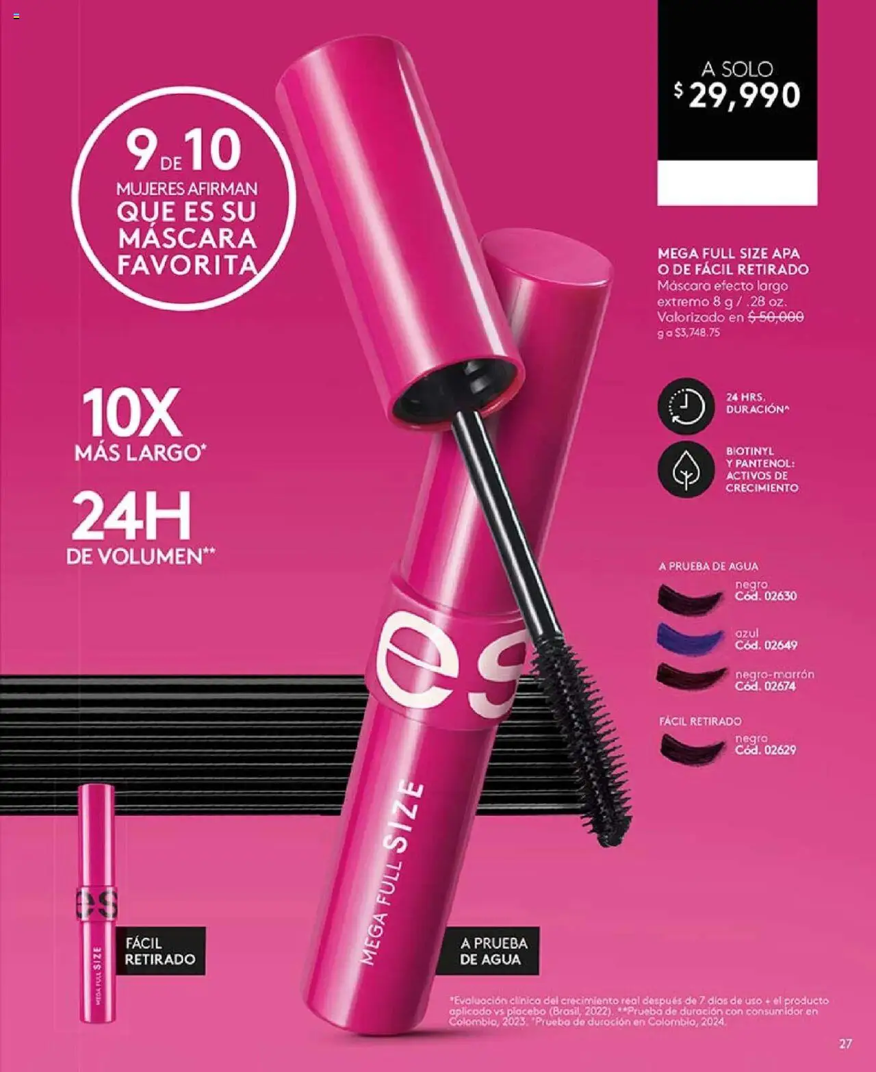 Ésika revista - valida desde el 16.06.2025 | Página: 27 | Productos: Agua, Máscara