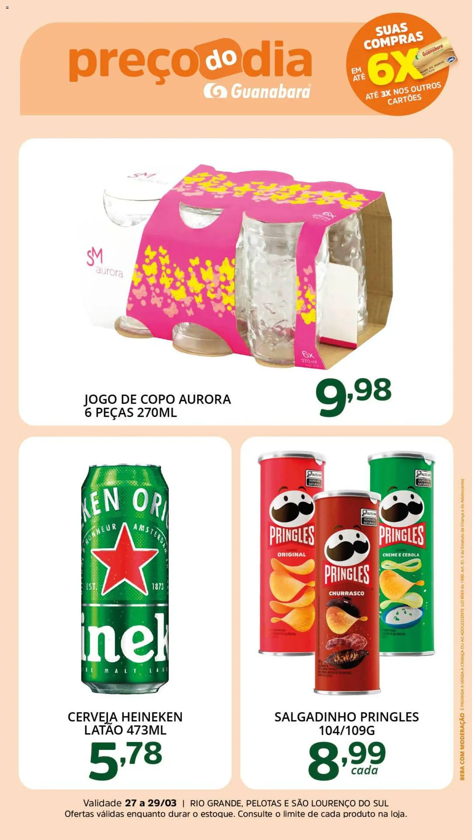 Supermercado Guanabara Folheto - válido de 27.03.2026 | Página: 4 | Produtos: Cebola, Cerveja, Cerveja Heineken, Heineken
