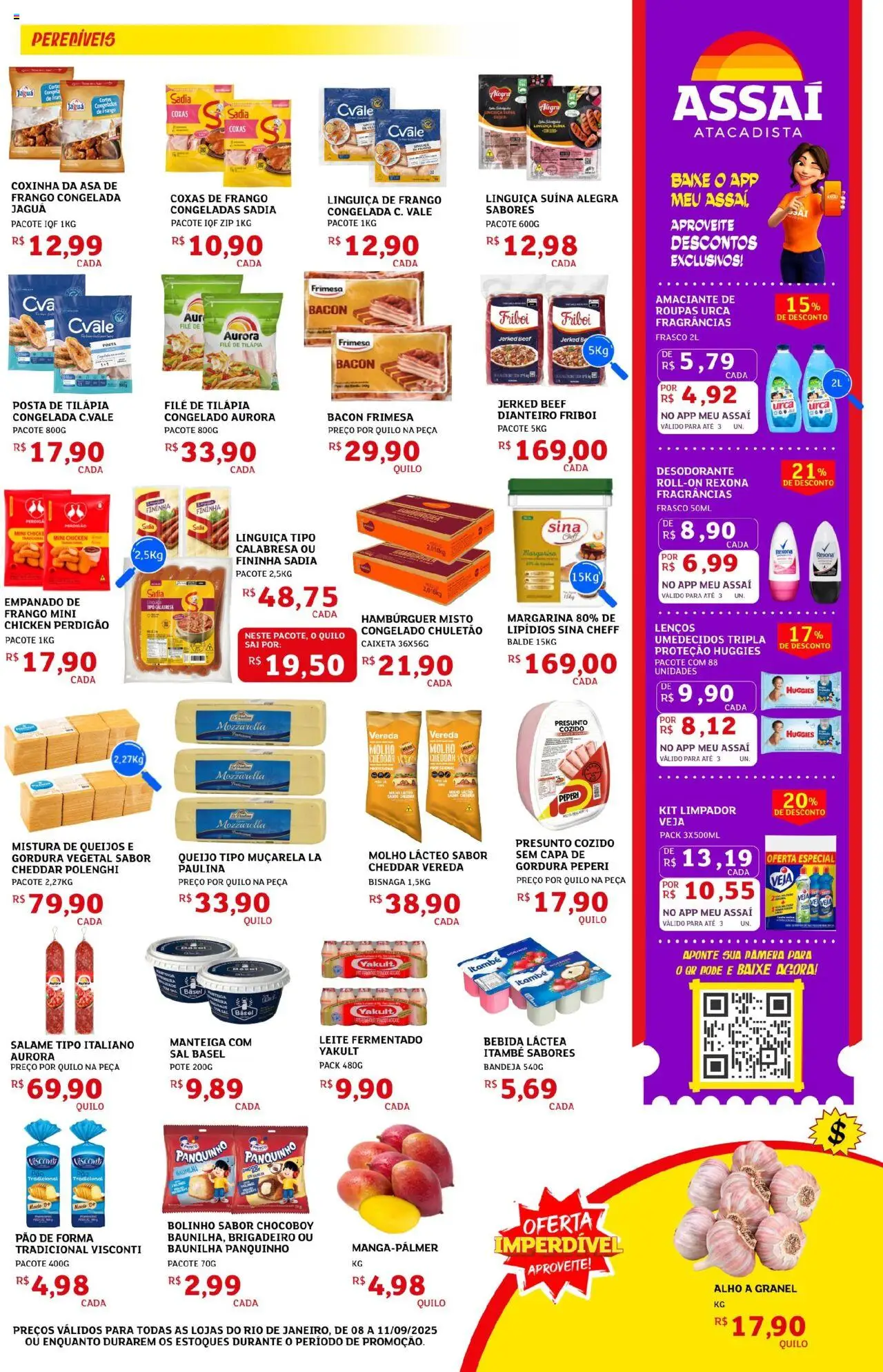 Assaí Atacadista Folheto - válido de 08.09.2025 | Página: 3 | Produtos: Pão de forma, Bebida, Bandeja, Leite fermentado