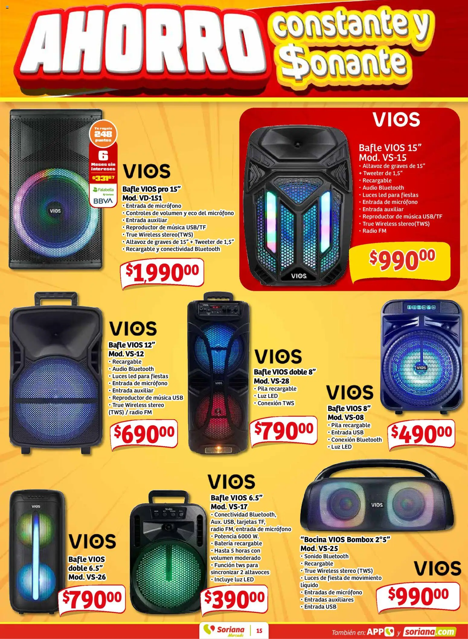 Nuevas ofertas de Soriana válidas en toda la República Mexicana desde el 02.01.2026. ¡Encuentra las mejores ofertas en Soriana - Pesito Valedor Mercado: Ags, Col, Gto, Jal, Mich! | Página: 23 | Productos: Micrófono, Bocina, Pila, Batería