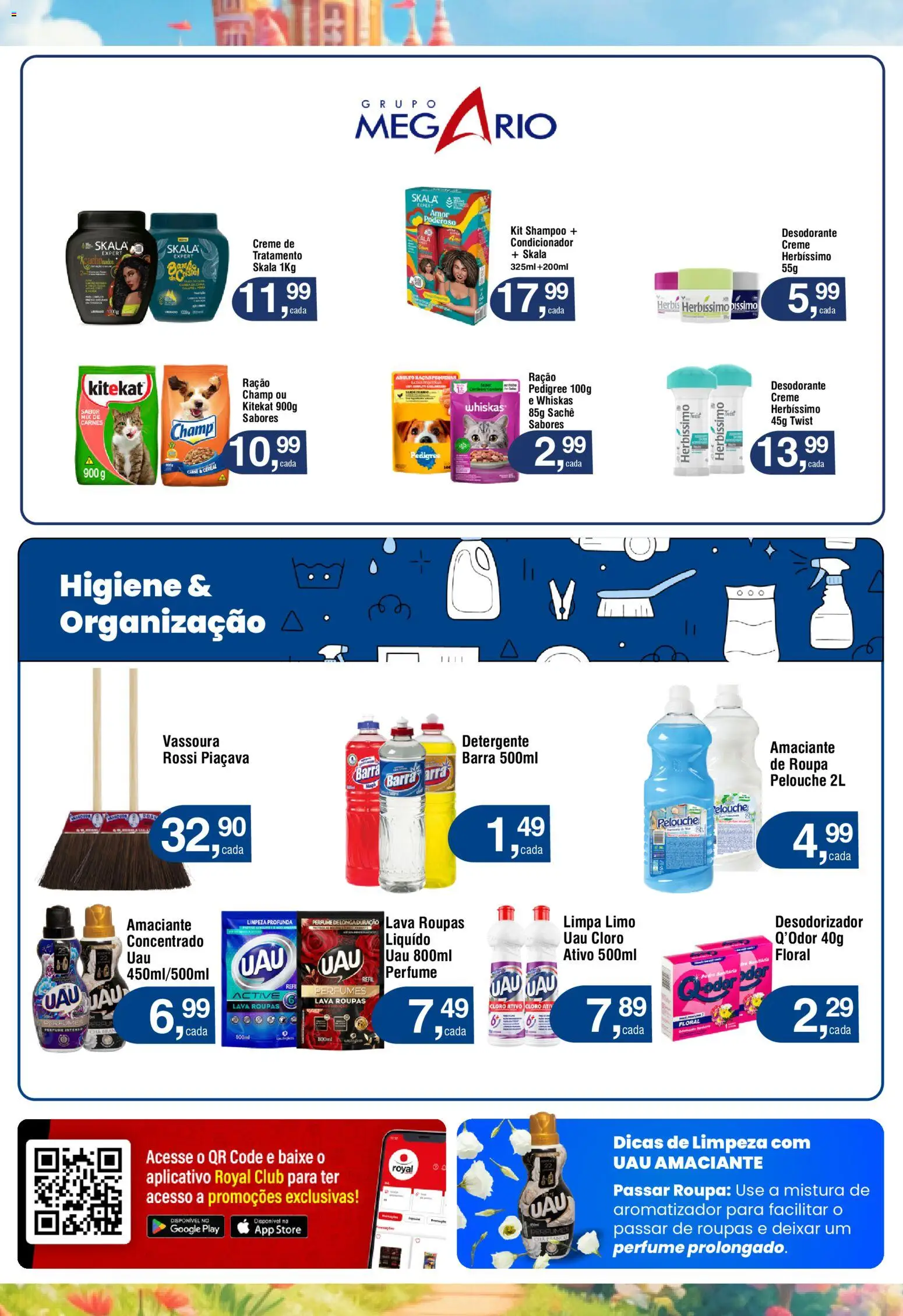 Royal Supermercados Folheto - válido de 16.03.2026 | Página: 14 | Produtos: Perfume, Cloro, Condicionador, Roupas
