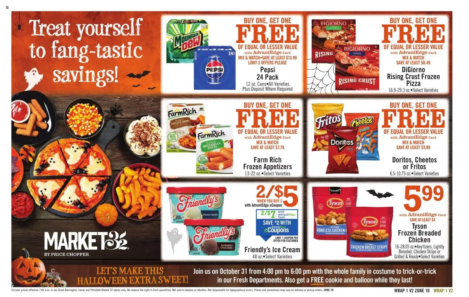 Price Chopper Weekly Ad - valid from 26.10.2025 | Page: 13 | Products: Chocolate, Pizza, Cream, Ice cream