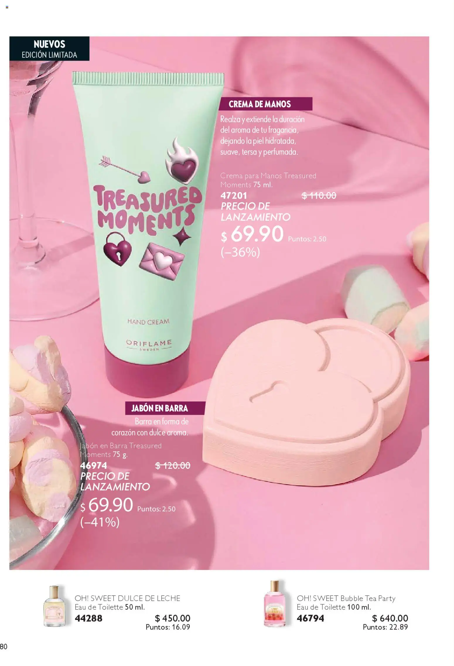 Nuevas ofertas de Oriflame válidas en toda la República Mexicana desde el 14.02.2026. ¡Encuentra las mejores ofertas en Oriflame campaña 3 2026! | Página: 80 | Productos: Crema, Barra, Crema de manos, Jabón