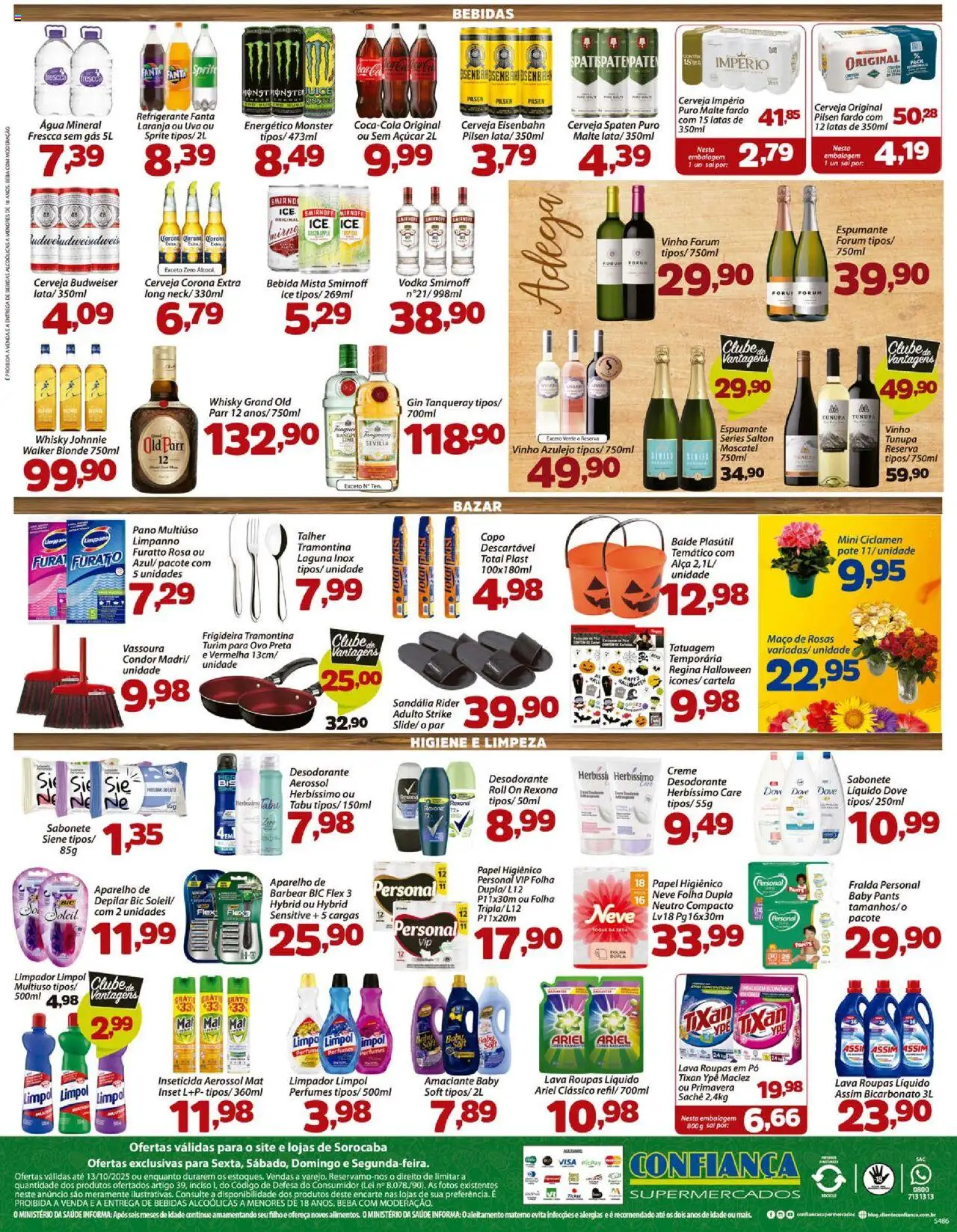 Confiança Folheto - válido de 10.10.2025 | Página: 4 | Produtos: Ariel, Whisky, Cerveja, Gin