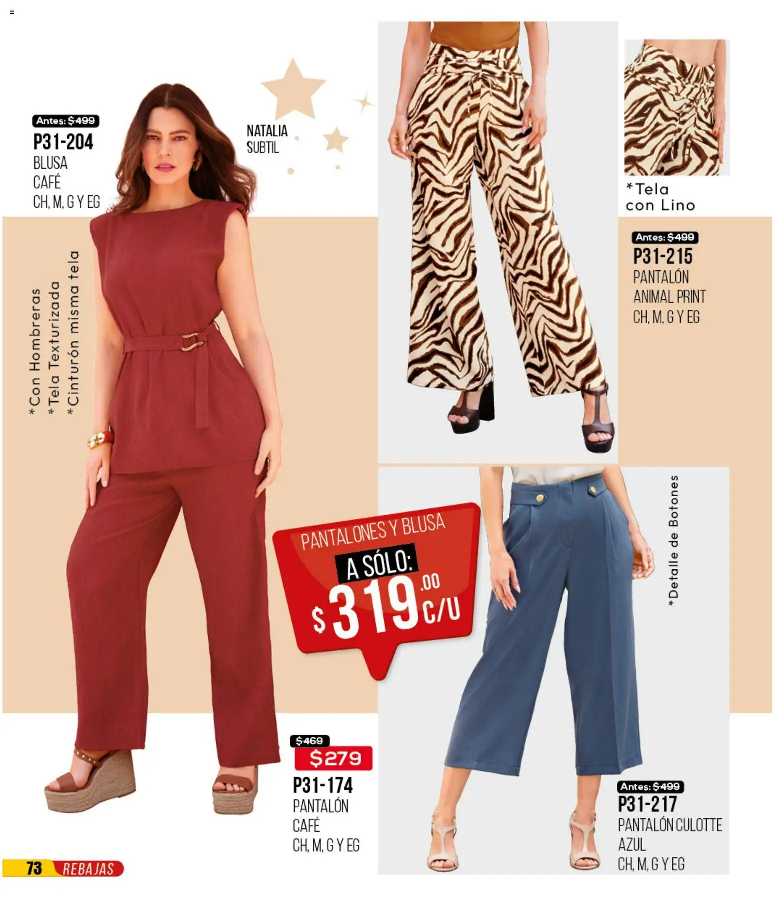 Nuevas ofertas de Cklass válidas en toda la República Mexicana desde el 30.11.2025. ¡Encuentra las mejores ofertas en Cklass catálogo Rebajas Navideñas Ropa! | Página: 74 | Productos: Blusa, Pantalones, Café