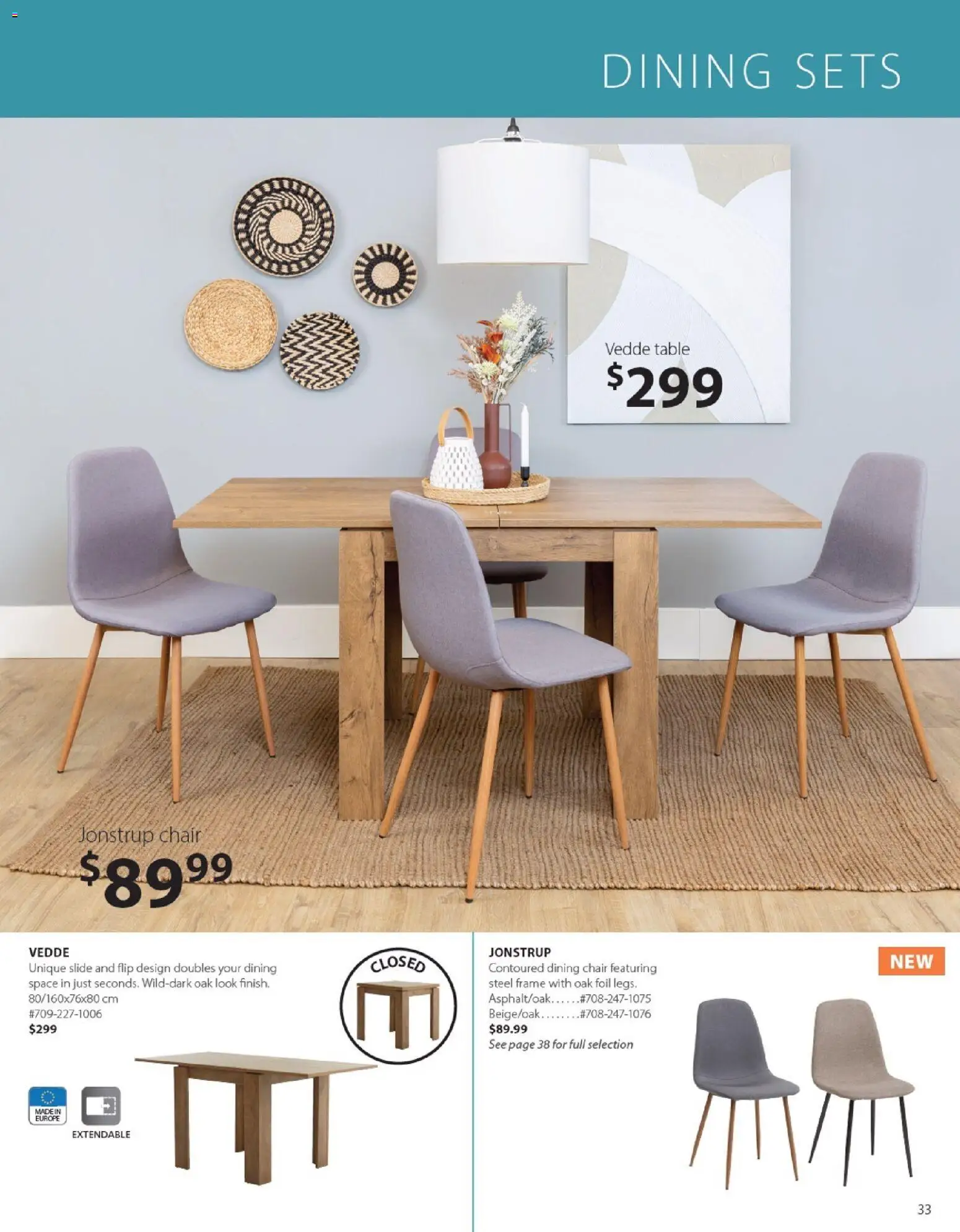 JYSK flyer valid from 01.01.2026 | Page: 33 | Products: Table, Chair