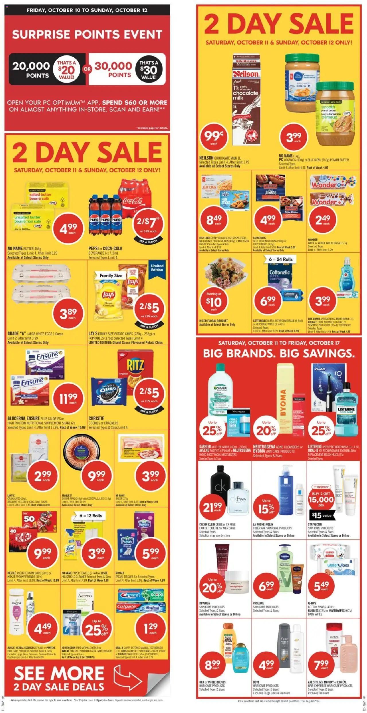 Shoppers flyer valid from 11.10.2025 | Page: 1 | Products: Cookies, Brush, Shampoo, Chocolate