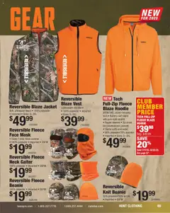 Preview of Cabela's weekly ads valid from 11.08.2025 | Page: 69 | Products: Acrylic, Mask, Hoodie, Vest
