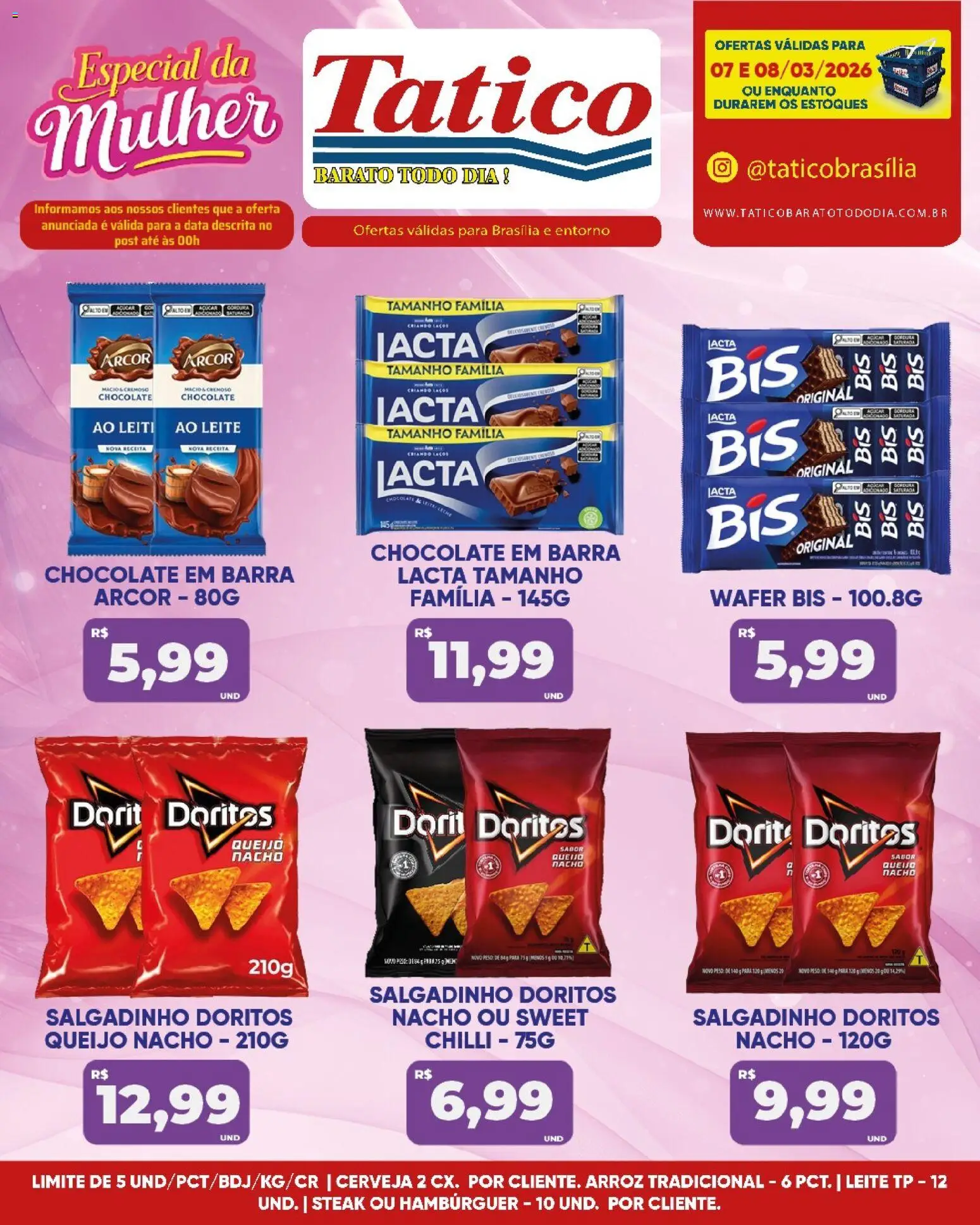 Tatico Folheto - válido de 09.03.2026 | Página: 21 | Produtos: Leite, Queijo, Arroz, Hambúrguer