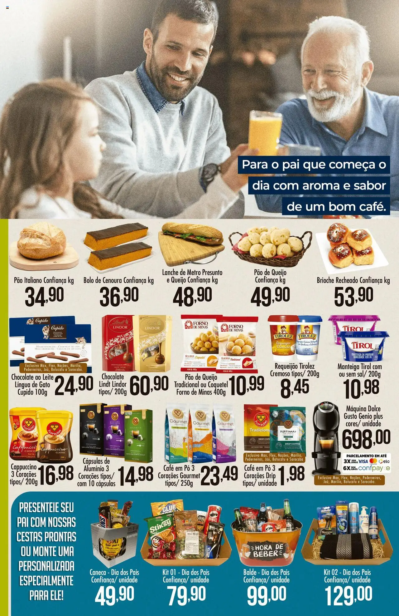 Confiança Folheto - válido de 01.08.2025 | Página: 2 | Produtos: Café, Cenoura, Requeijão, Pão de queijo