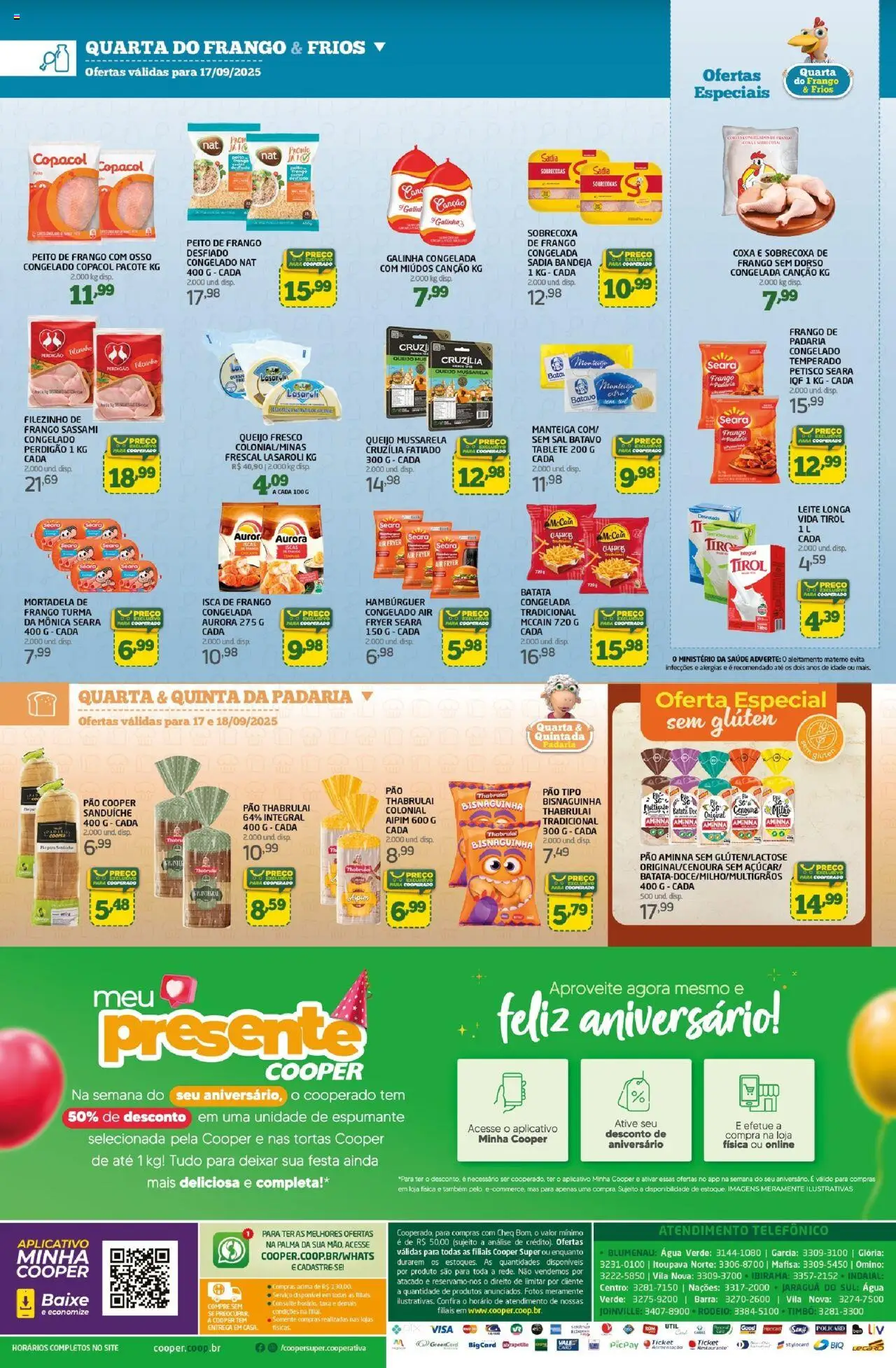 Cooper Folheto - válido de 15.09.2025 | Página: 2 | Produtos: Aipim, Queijo, Pão, Frango