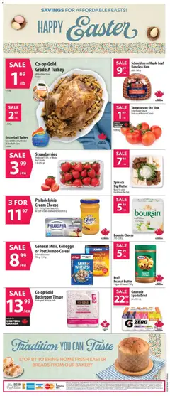 Preview of Philadelphia Cream Cheese, 227-250 g, Cheez Whiz 450 g or Kraft Singles or Velveeta Slices 410 g from shop Co-op Food valid from 02.04.2026 | Page: 2