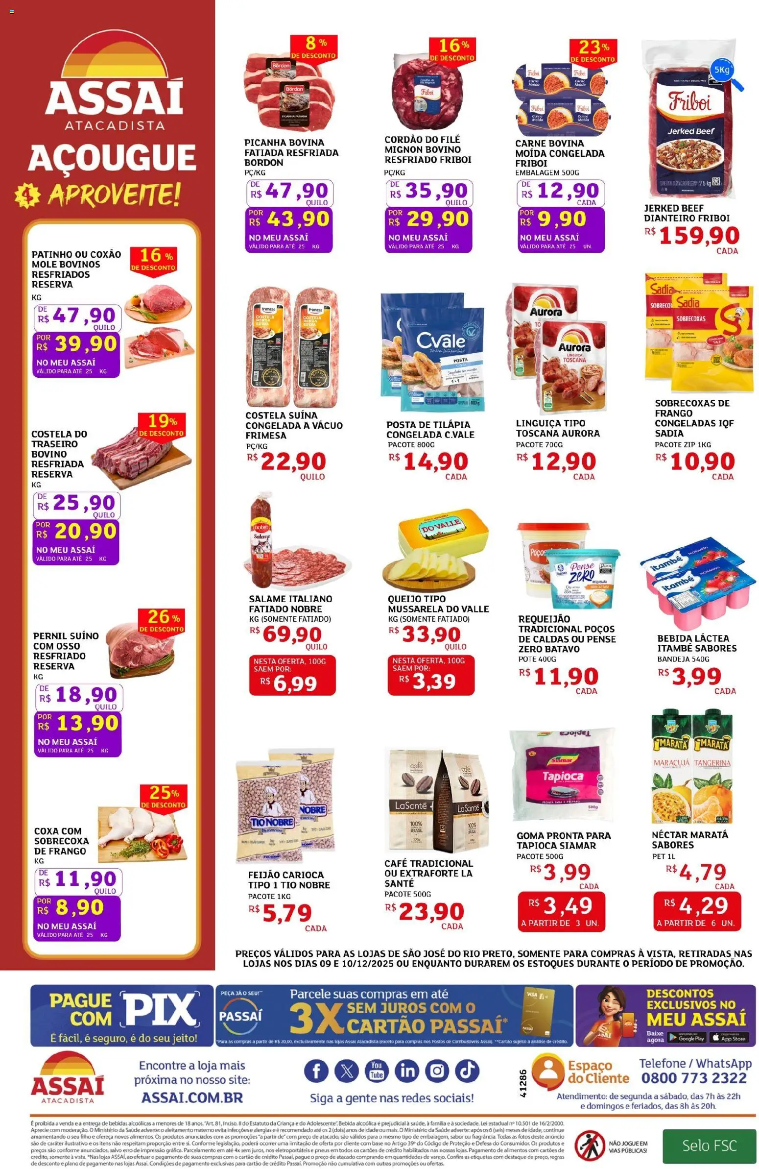 Assaí Atacadista Folheto - válido de 09.12.2025 | Página: 2 | Produtos: Pneus, Base, Frango, Mussarela
