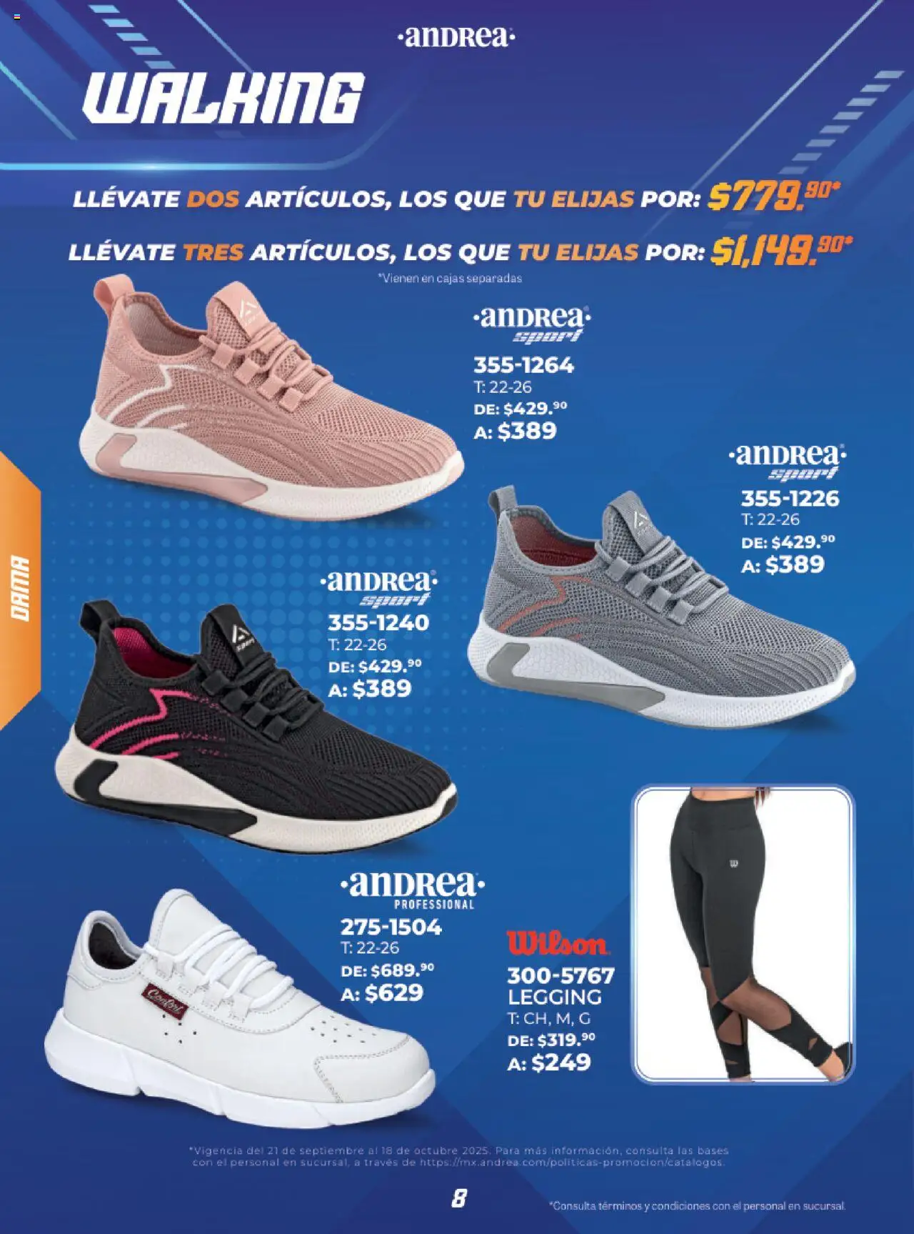 Nuevas ofertas de Andrea válidas en toda la República Mexicana desde el 21.09.2025. ¡Encuentra las mejores ofertas en Andrea - Catálogo Eleva tu estilo deportivo ! | Página: 8