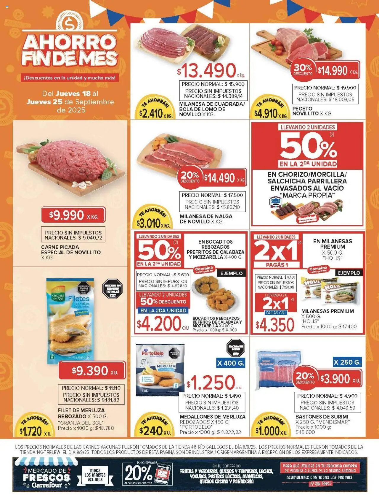 Carrefour Market catálogo - Chubut │ válido desde el 18.09.2025 | Página: 2 | Productos: Milanesa, Salchicha, Té, Crema