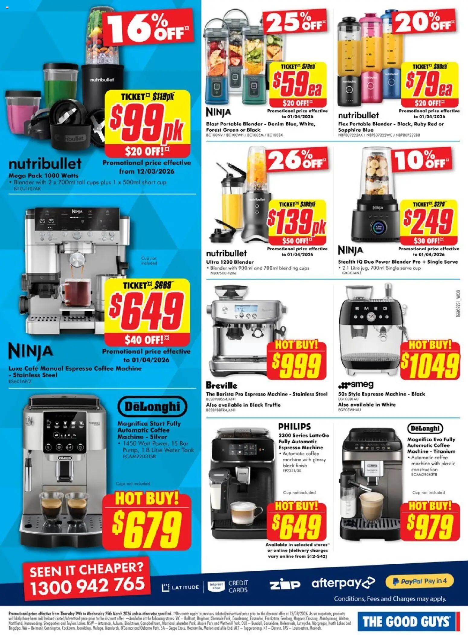 The Good Guys catalogue - valid from 18.03.2026 | Page: 11 | Products: Denim, Coffee, Portable, Espresso machine