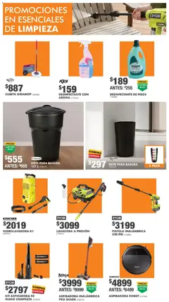 Vista previa de Home Depot catálogo , nuevo folleto de la tienda, válido en México a partir del 26.12.2025 | Página: 3 | Productos: Robot, Hidrolavadora, Desinfectante, Lavadora