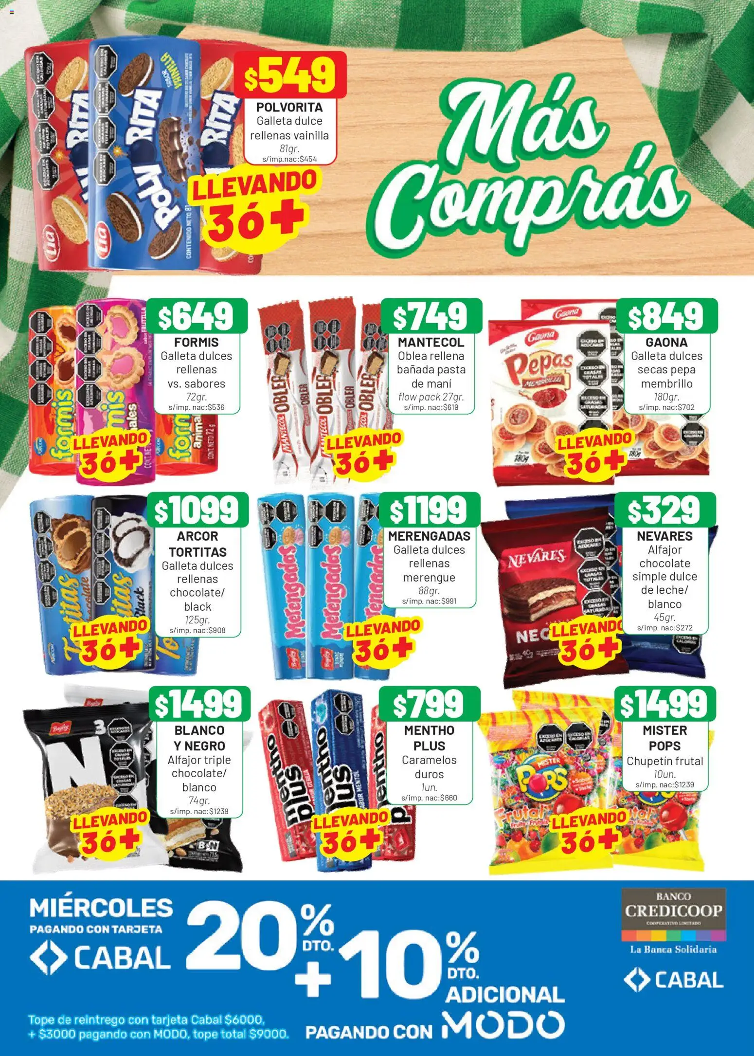 Almacor catálogo │ válido desde el 16.04.2026 | Página: 4 | Productos: Banco, Mani, Alfajor, Pasta