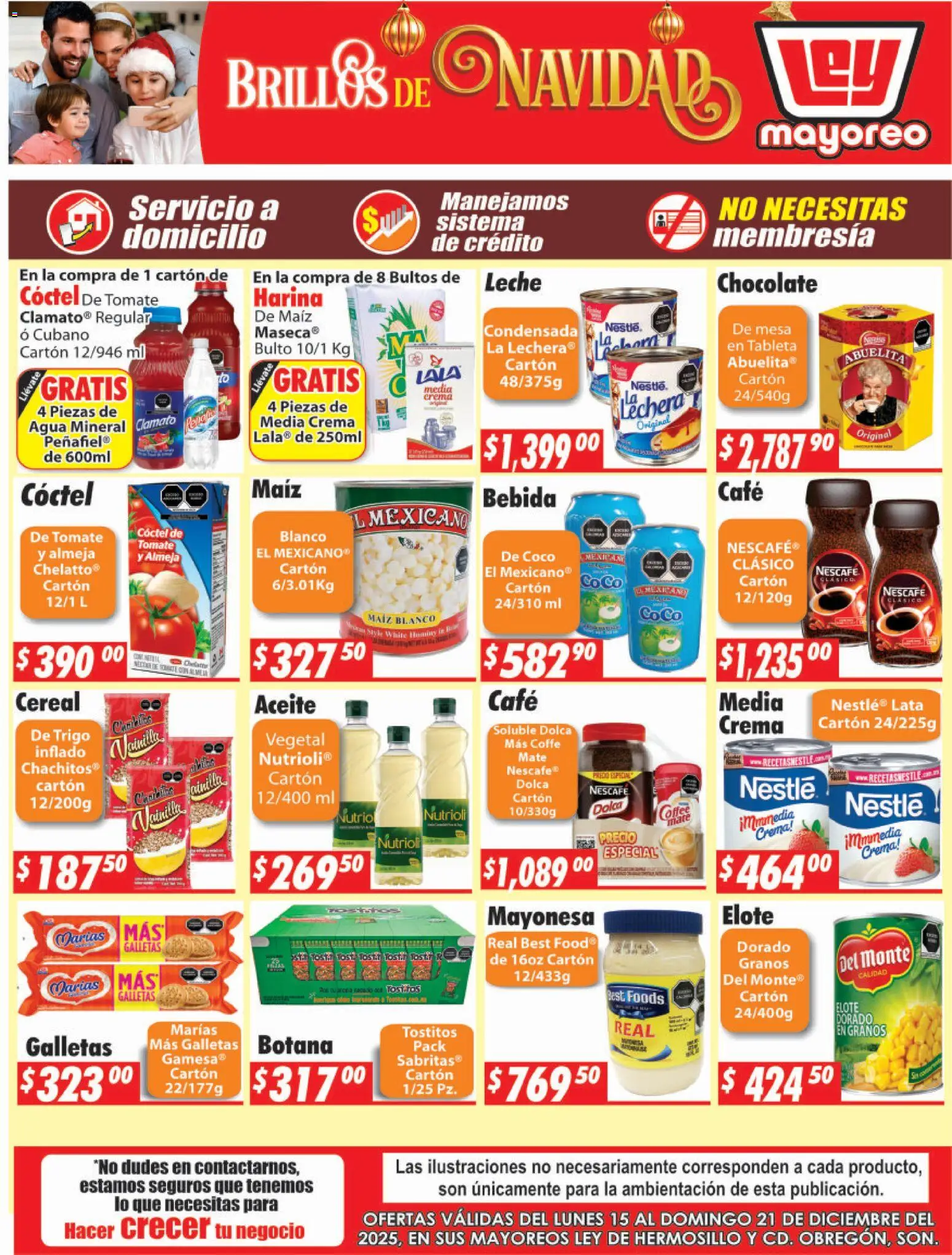 Nuevas ofertas de Casa Ley válidas en toda la República Mexicana desde el 15.12.2025. ¡Encuentra las mejores ofertas en Casa Ley folleto Hermosillo! | Página: 1 | Productos: Crema, Tomate, Agua, Mate
