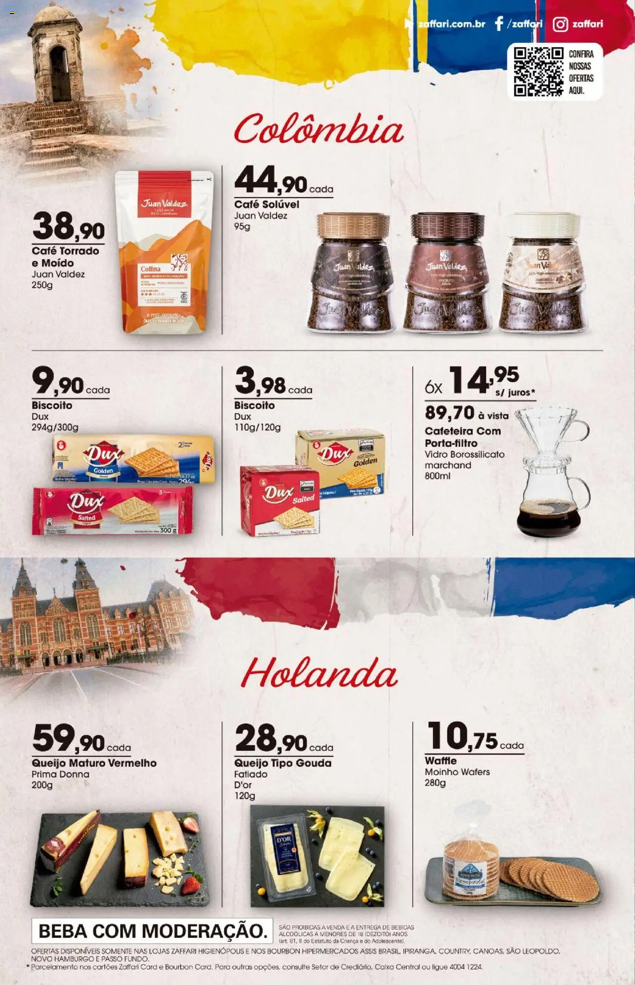 Zaffari Folheto - válido de 07.08.2025 | Página: 16 | Produtos: Cafeteira, Queijo, Café, Café solúvel